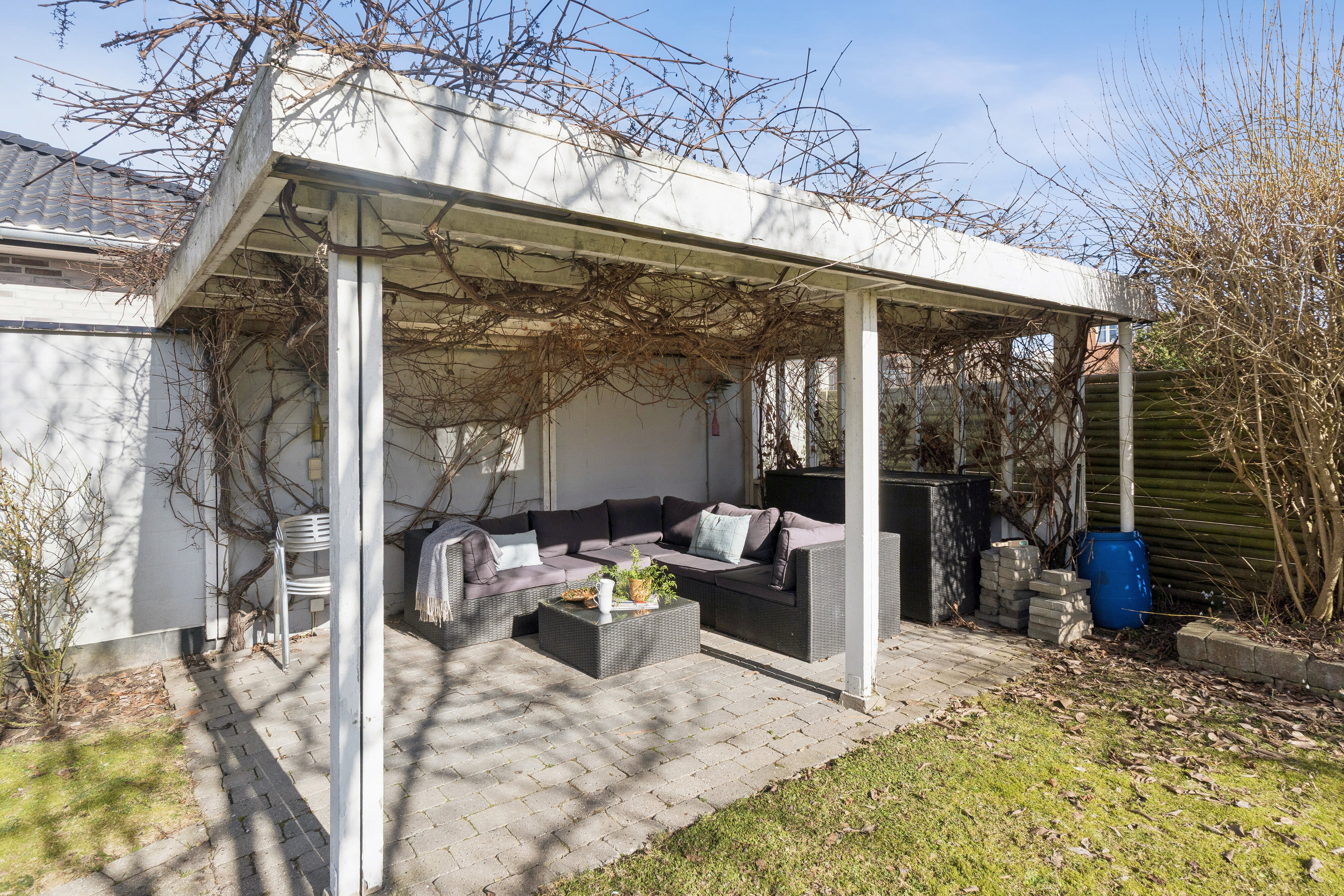 Fremhævet overdækket terrasse billede i fuldskærmstilstand. Billede af Sofielunden 2, 2600 Glostrup