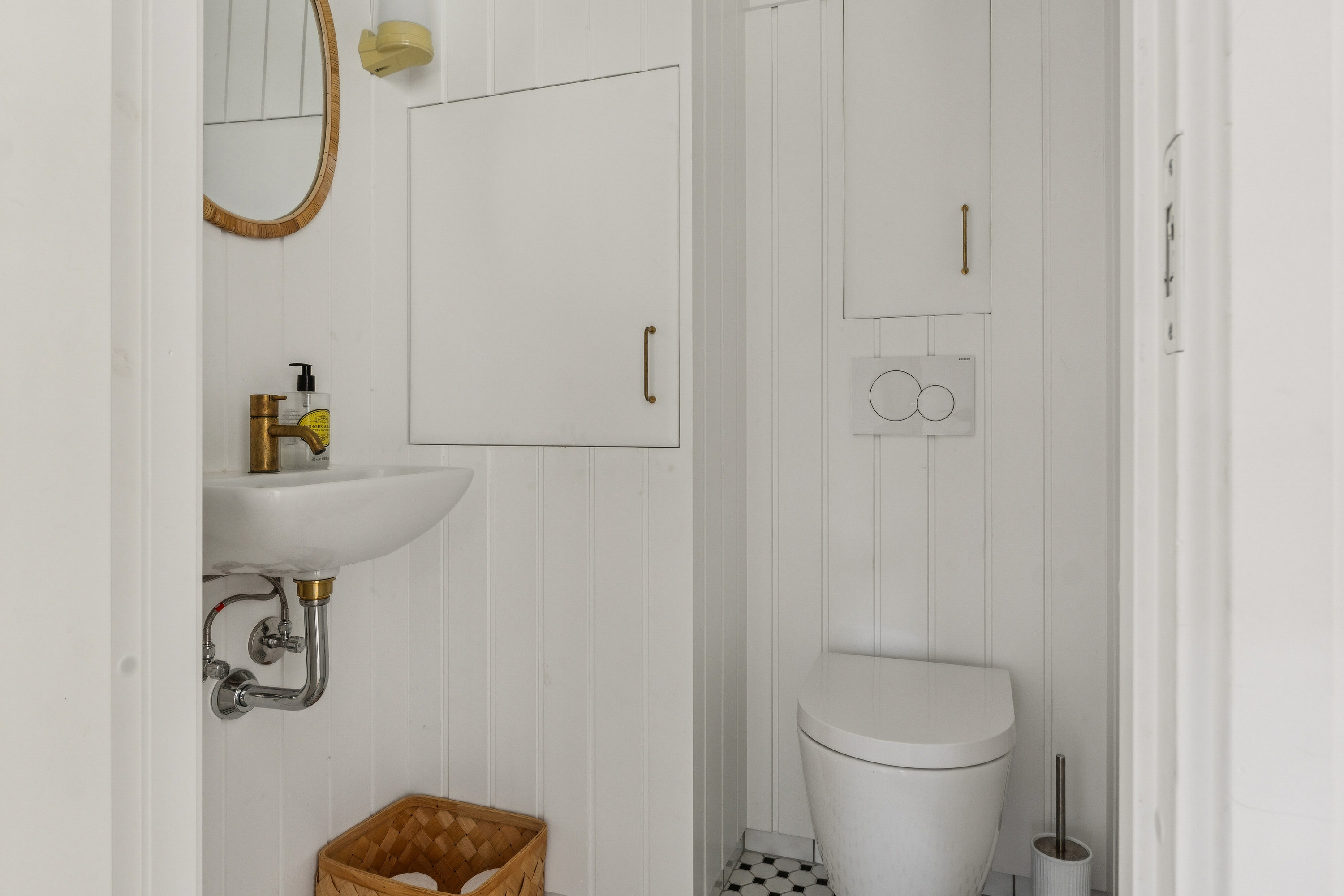 Fremhævet badeværelse billede i fuldskærmstilstand. Billede af Leifa Tværvej 9, 4550 Asnæs