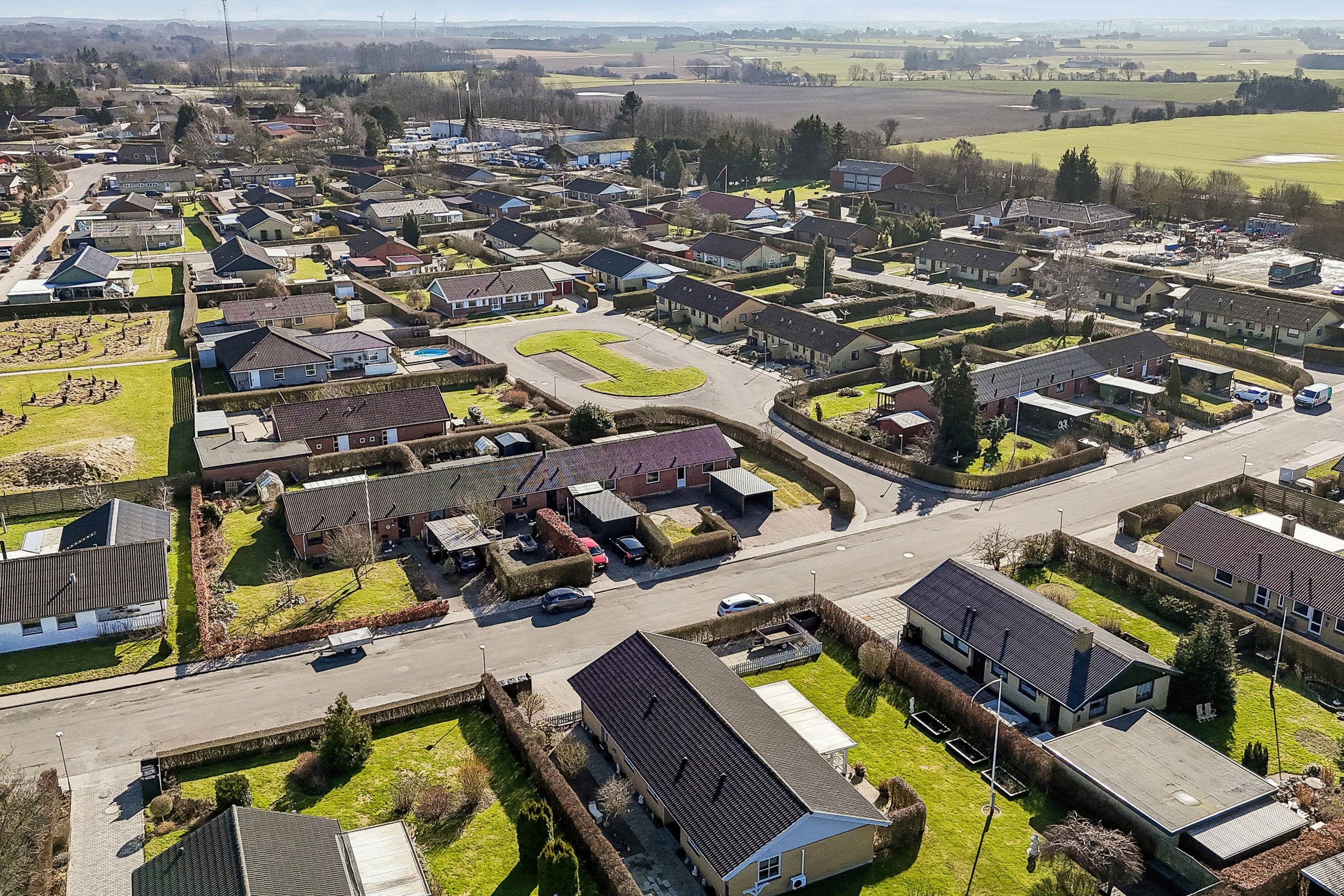 Fremhævet luftfoto billede i fuldskærmstilstand. Billede af Mågevej 42, 4250 Fuglebjerg