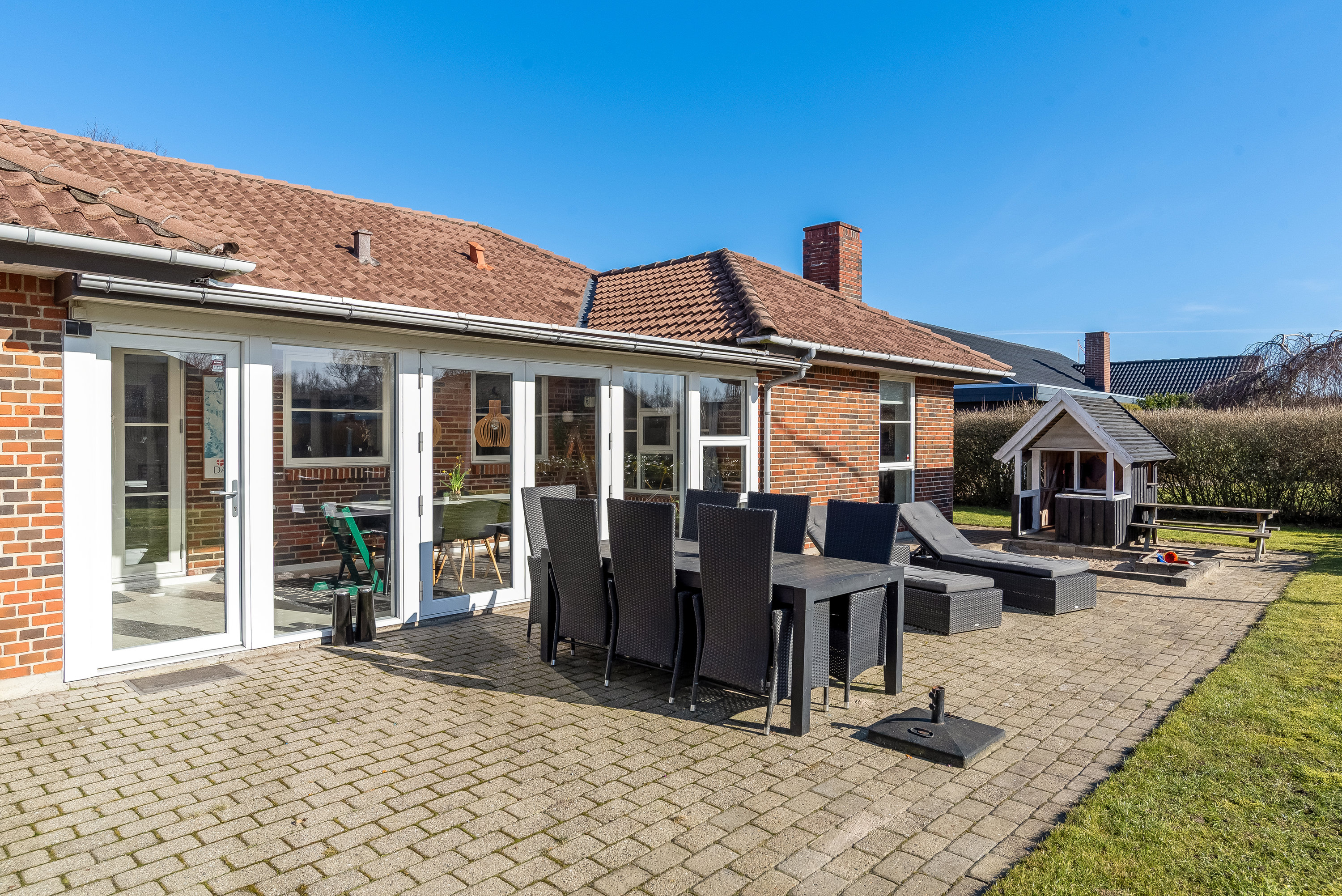 Fremhævet terrasse billede i fuldskærmstilstand. Billede af Slåenvej 150, Mejdal, 7500 Holstebro