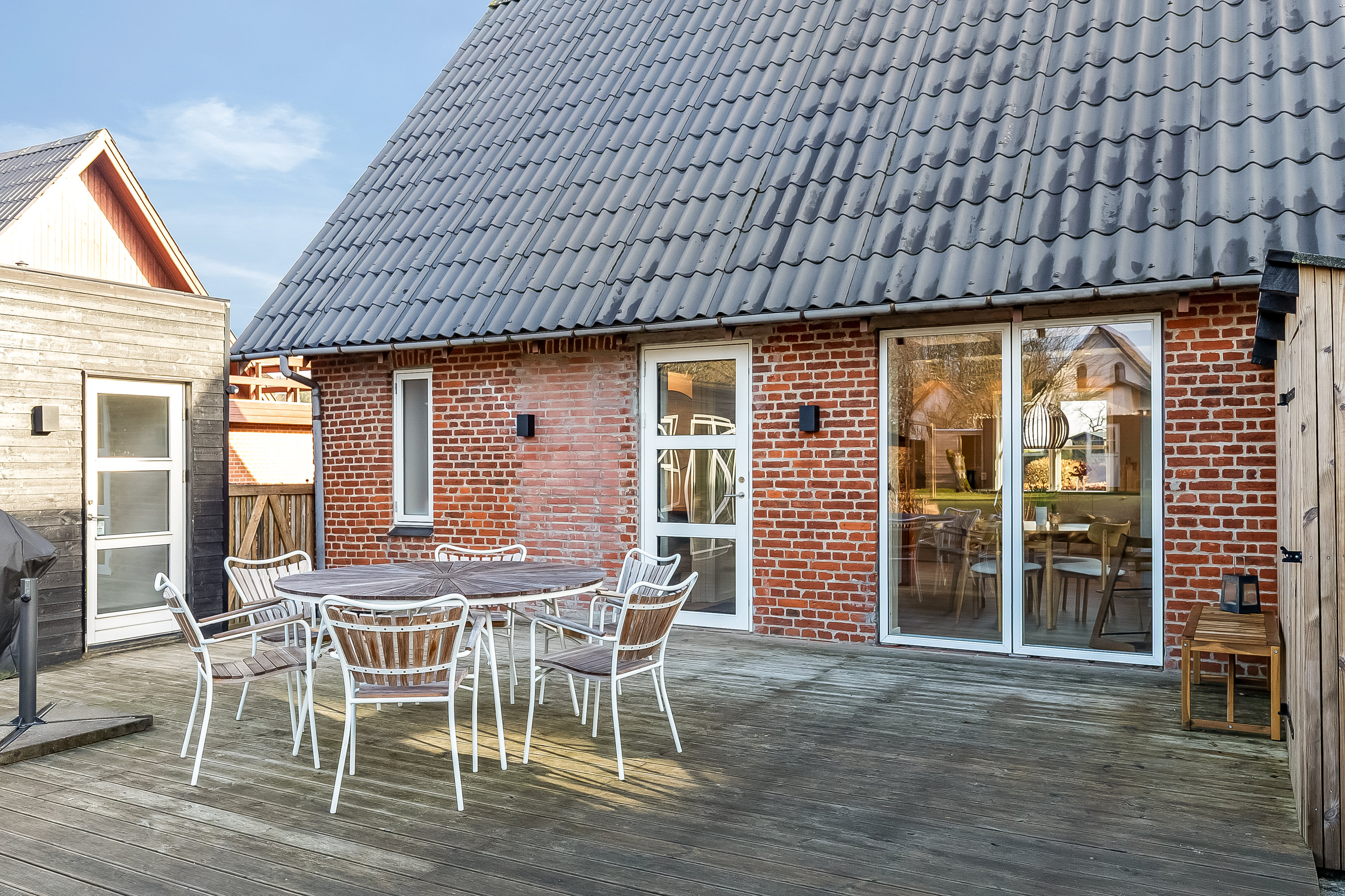 Fremhævet terrasse billede i fuldskærmstilstand. Billede af Nobilisvej 4, Grejsdal, 7100 Vejle