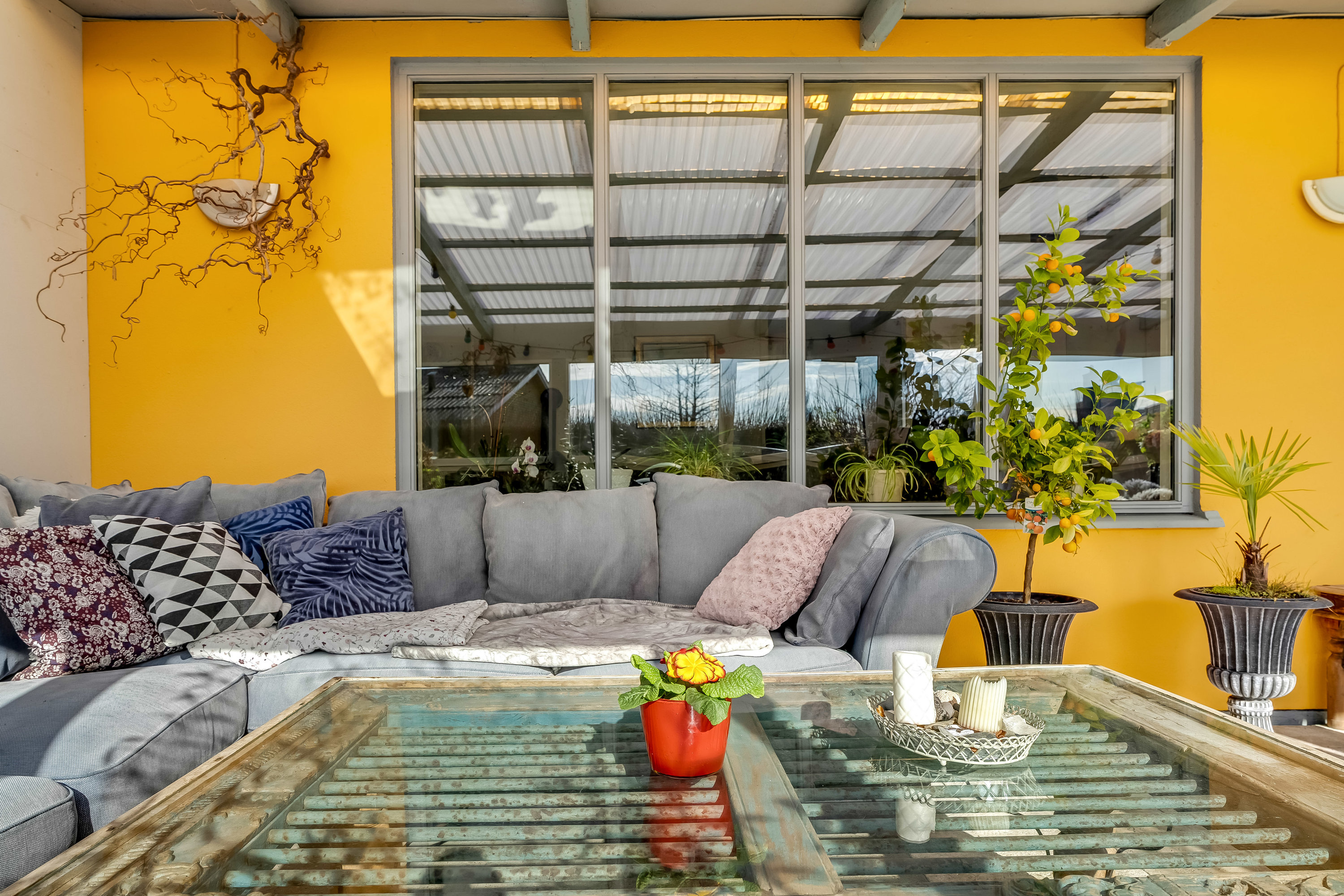 Fremhævet overdækket terrasse billede i fuldskærmstilstand. Billede af Lyngevej 10, Uvelse, 3550 Slangerup