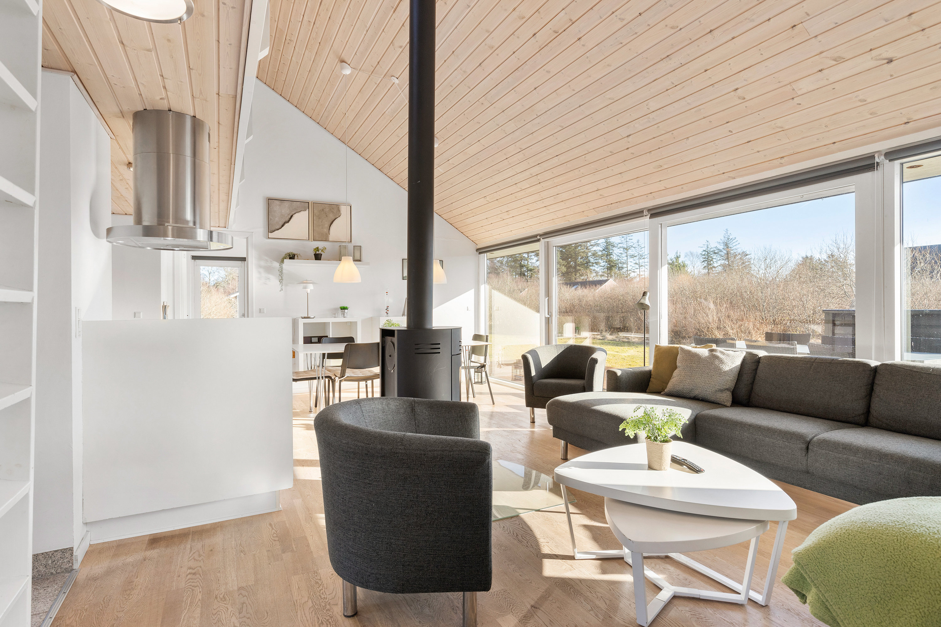 Fremhævet stue billede i fuldskærmstilstand. Billede af Kronvildtvej 156, Krogen, 9460 Brovst