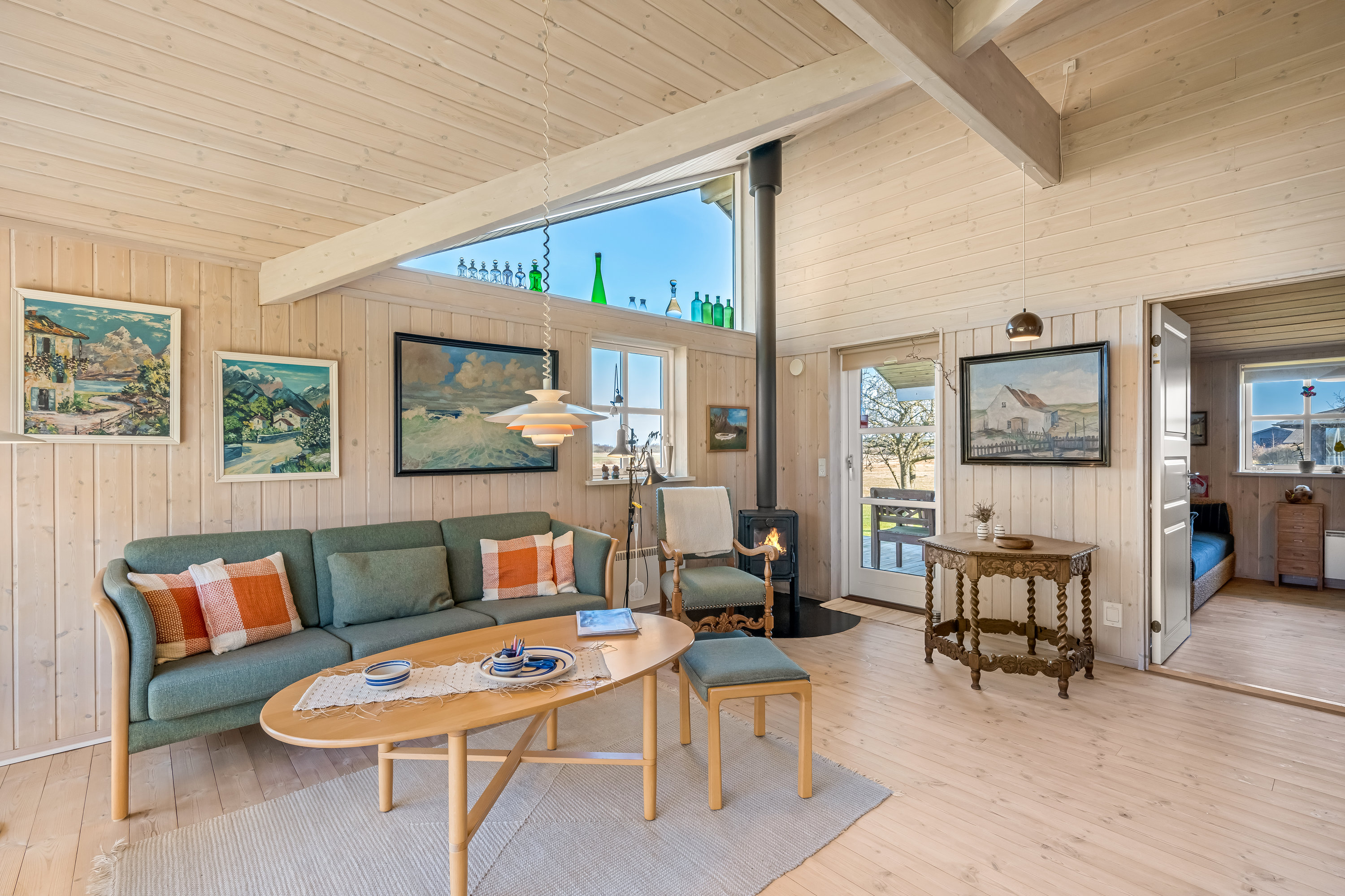 Fremhævet stue billede i fuldskærmstilstand. Billede af Ø Smedegårdvej 12, 6900 Skjern