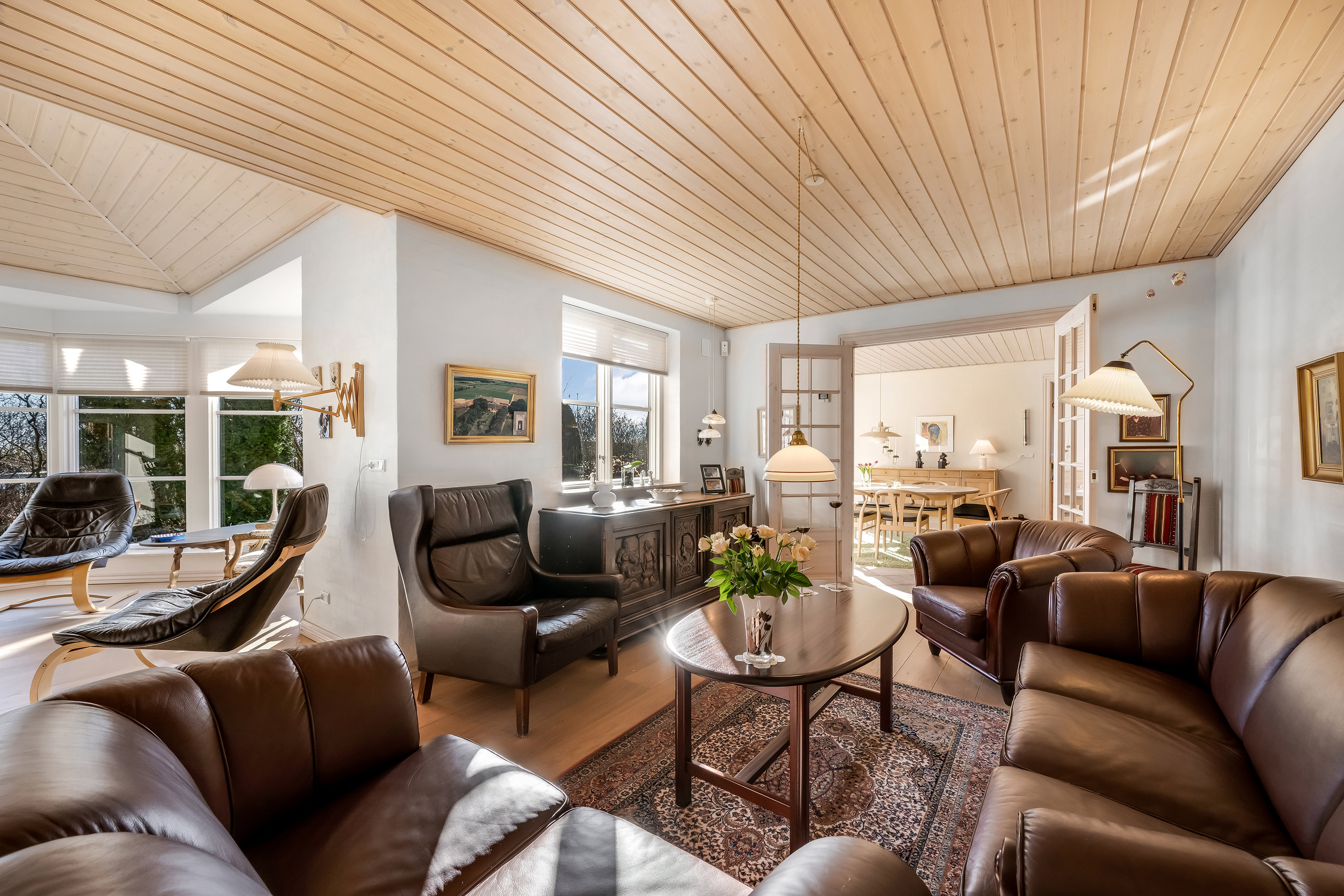 Fremhævet stue billede i fuldskærmstilstand. Billede af Vindrosen 4, 6920 Videbæk