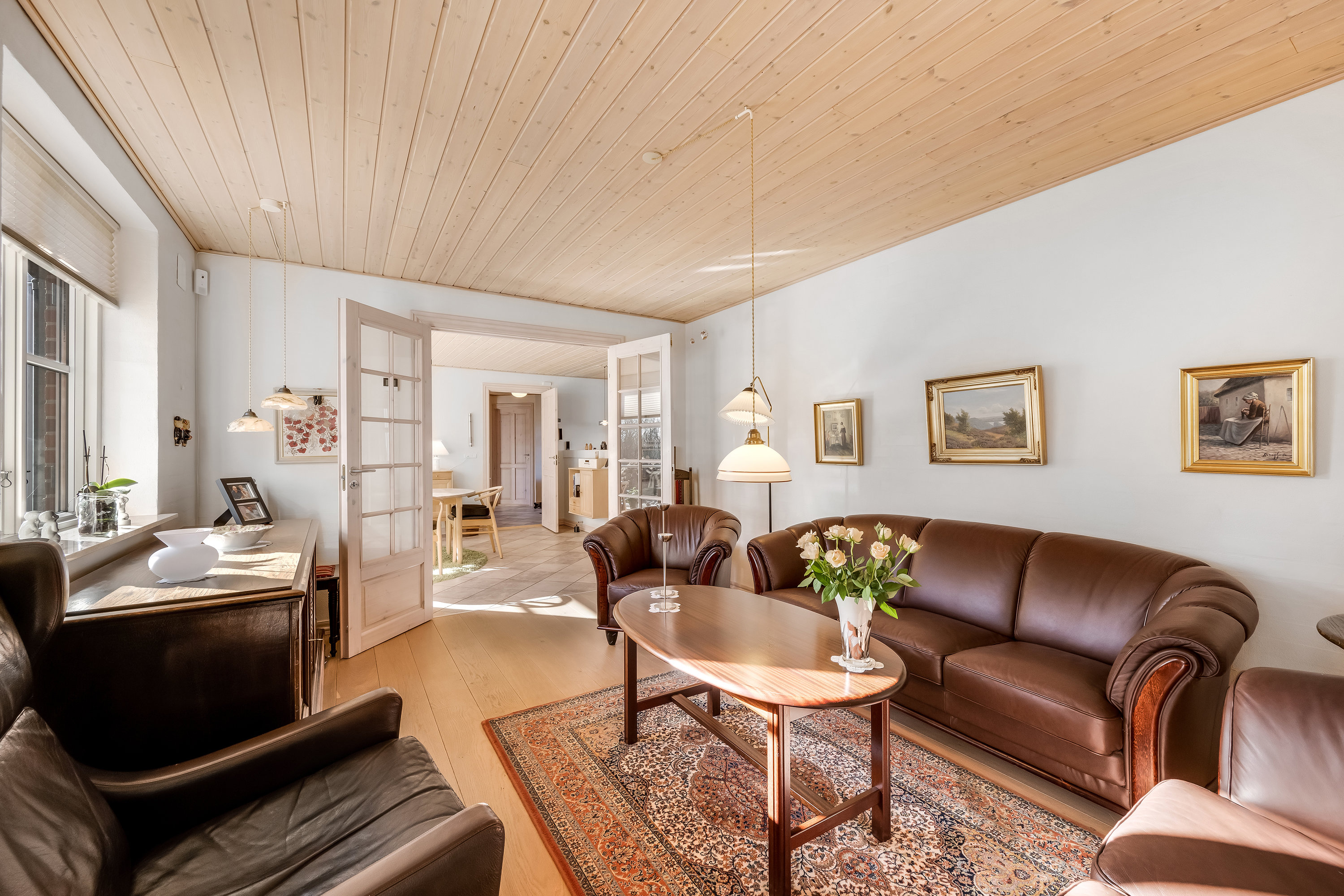 Fremhævet stue billede i fuldskærmstilstand. Billede af Vindrosen 4, 6920 Videbæk