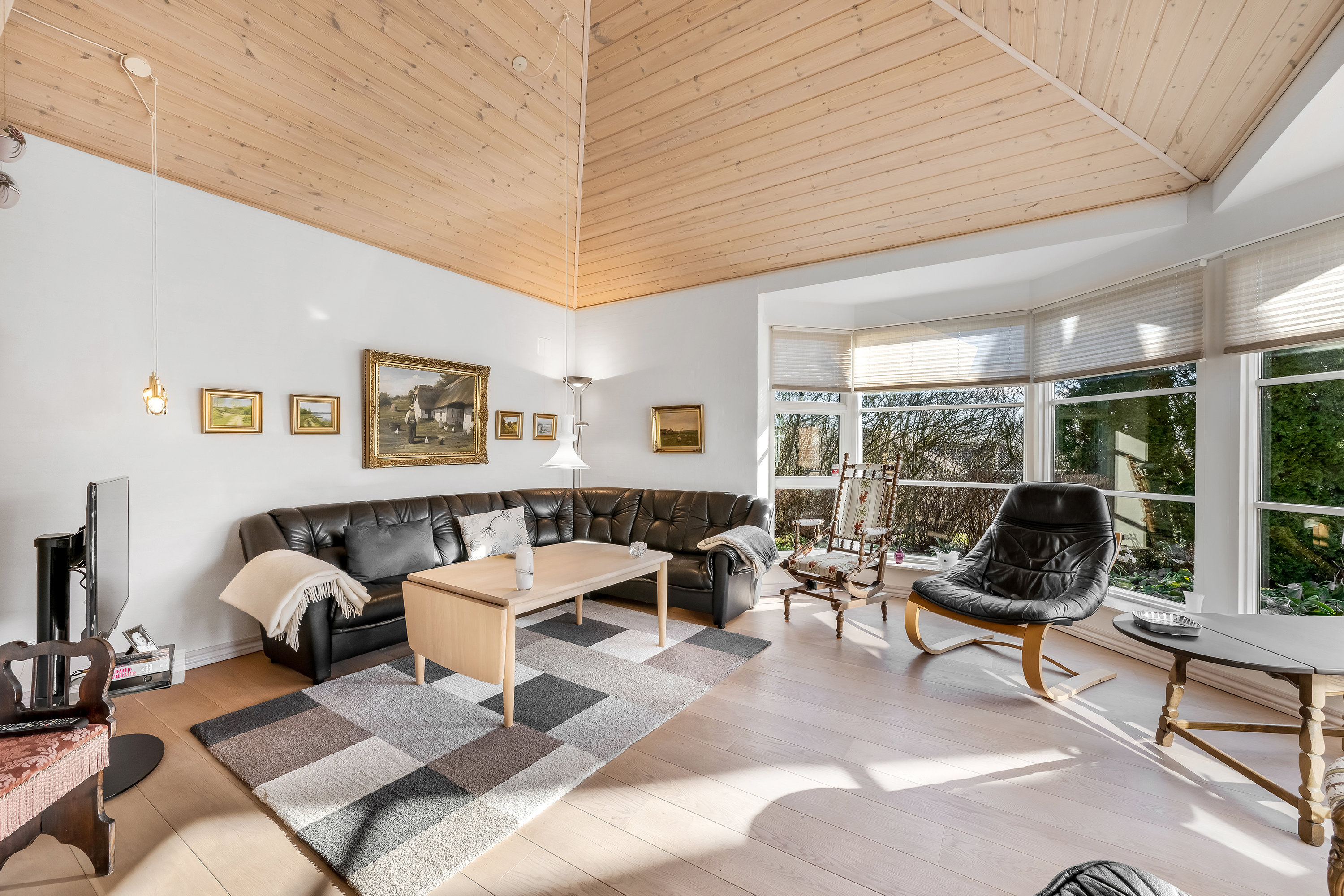 Fremhævet stue billede i fuldskærmstilstand. Billede af Vindrosen 4, 6920 Videbæk