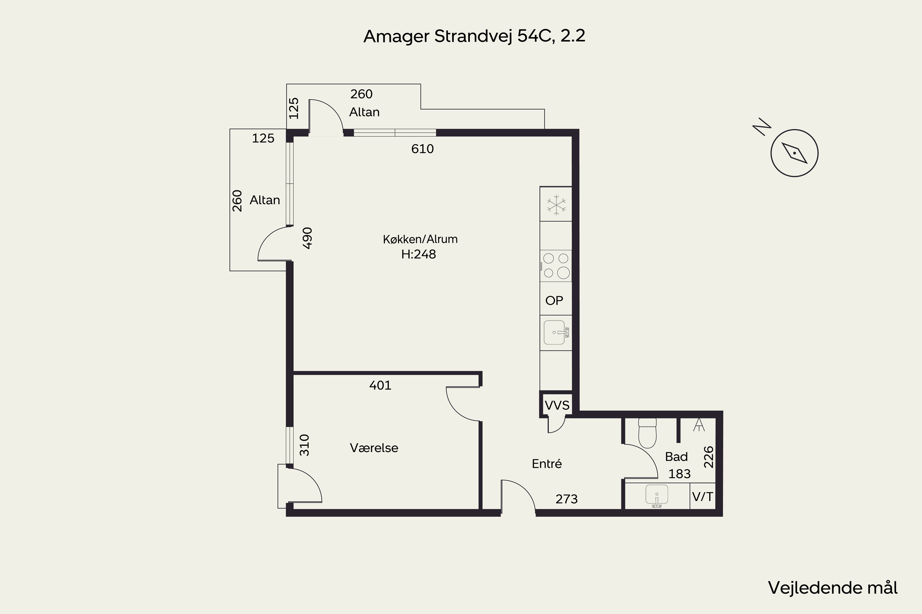Plantegninger billede af Amager Strandvej 54C, 2. 2., 2300 København S