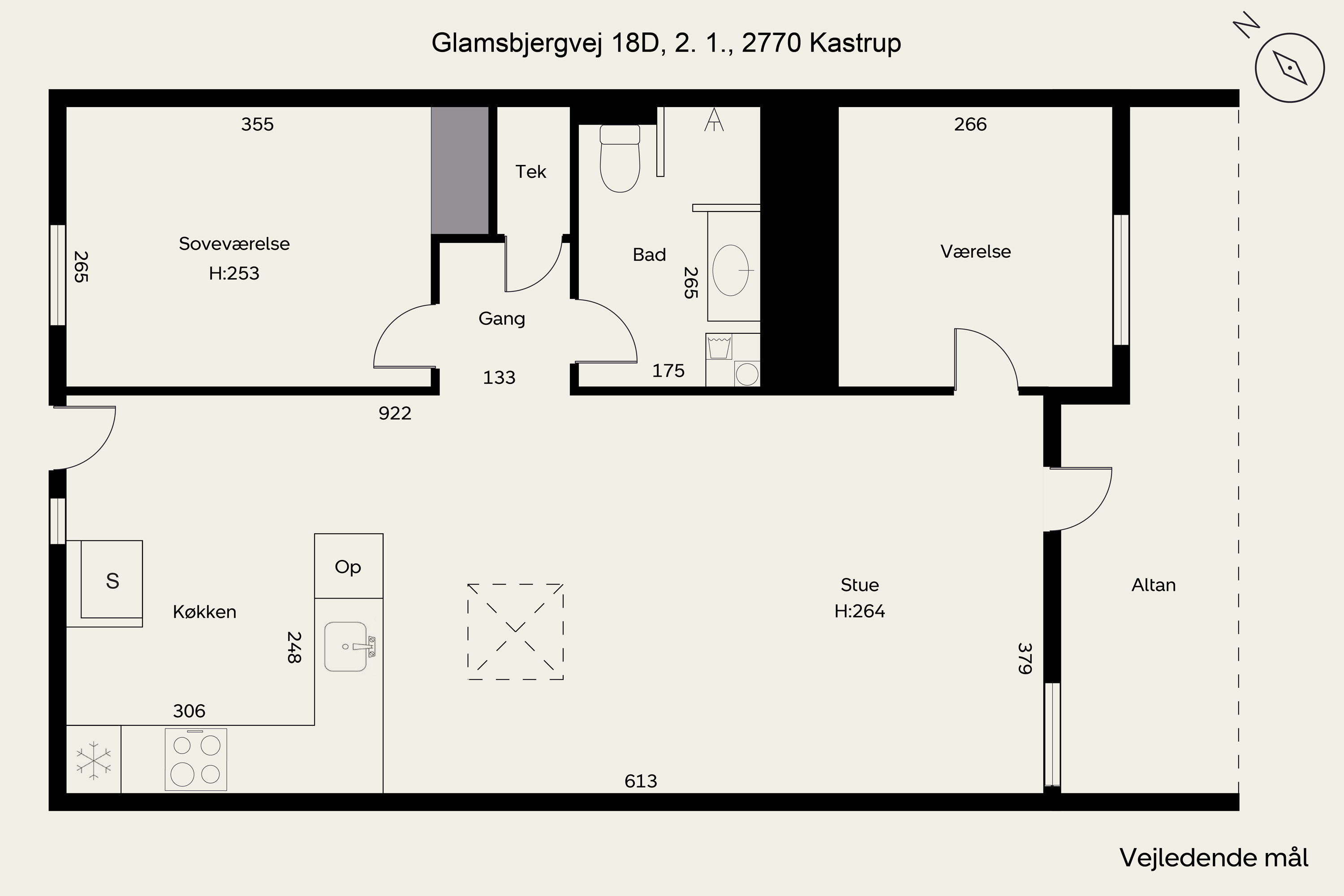 Plantegninger billede af Glamsbjergvej 18D, 2. 1., 2770 Kastrup