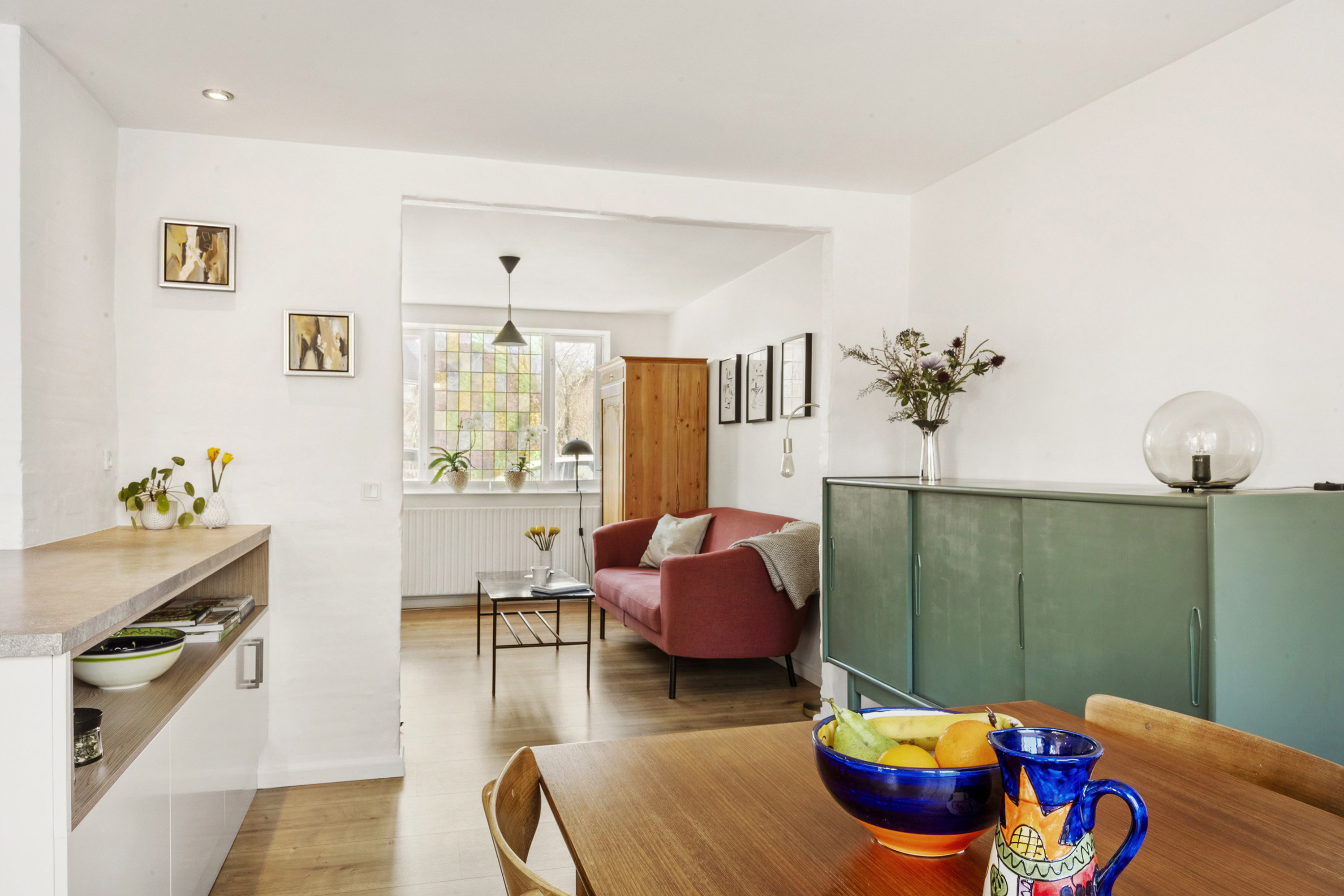 Fremhævet spisestue billede i fuldskærmstilstand. Billede af Krystalgade 33, 8700 Horsens