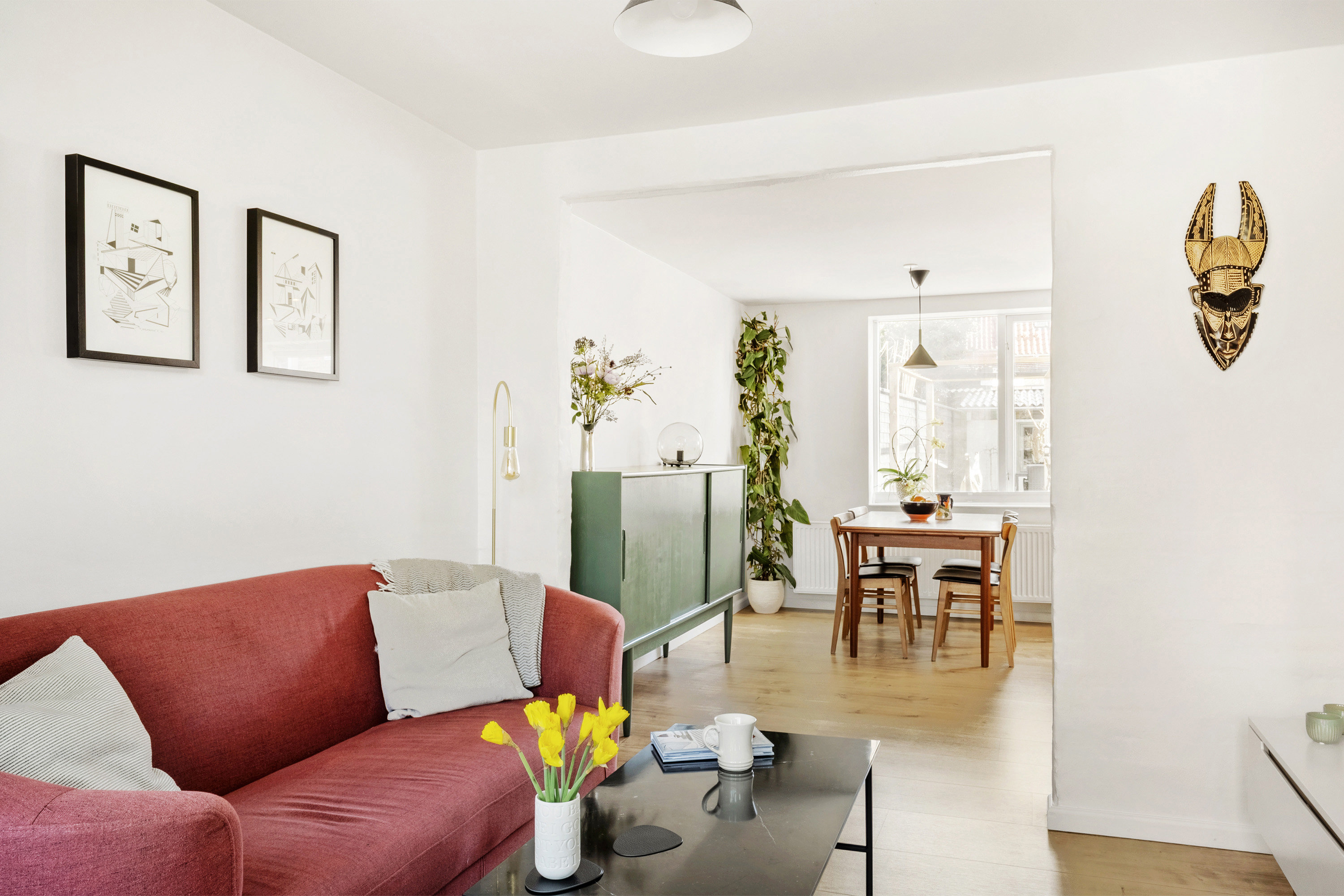 Fremhævet stue billede i fuldskærmstilstand. Billede af Krystalgade 33, 8700 Horsens