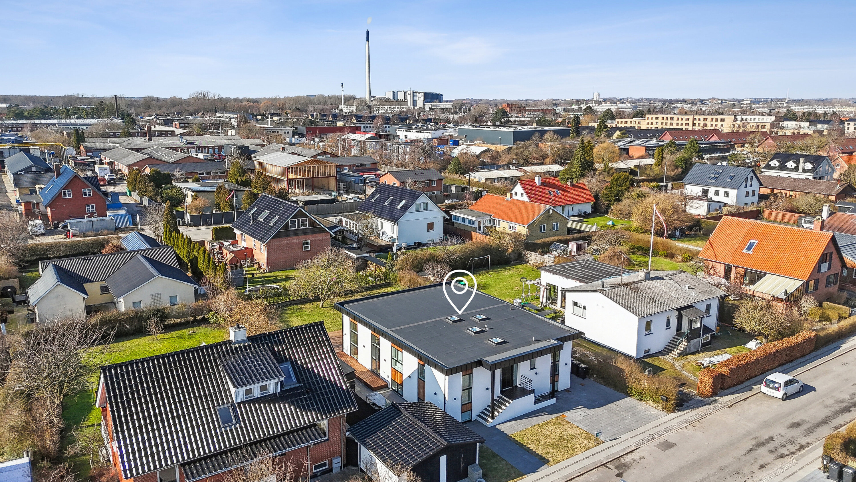 Fremhævet luftfoto billede i fuldskærmstilstand. Billede af Vinkelvænget 11, 2610 Rødovre