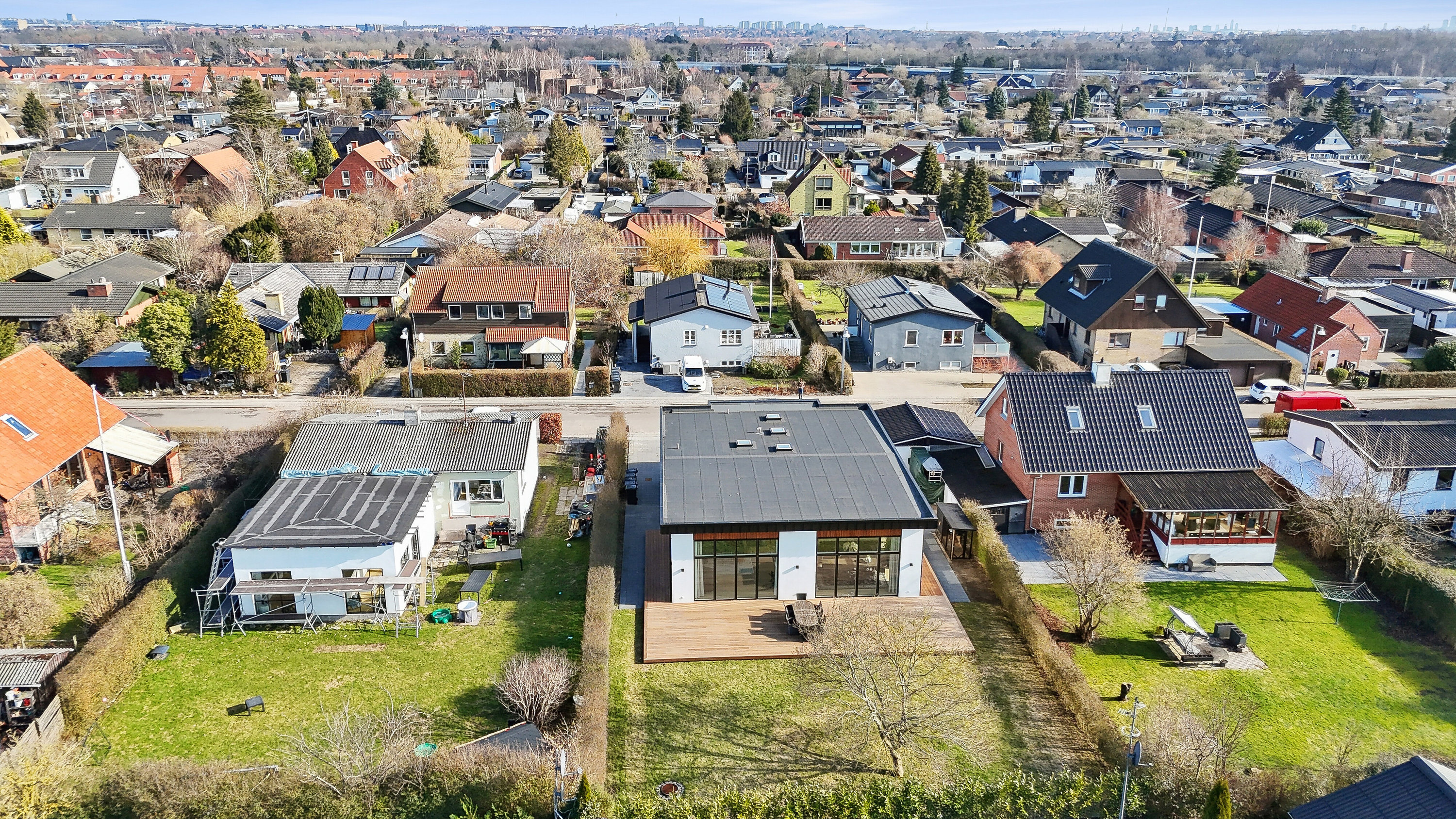 Fremhævet luftfoto billede i fuldskærmstilstand. Billede af Vinkelvænget 11, 2610 Rødovre