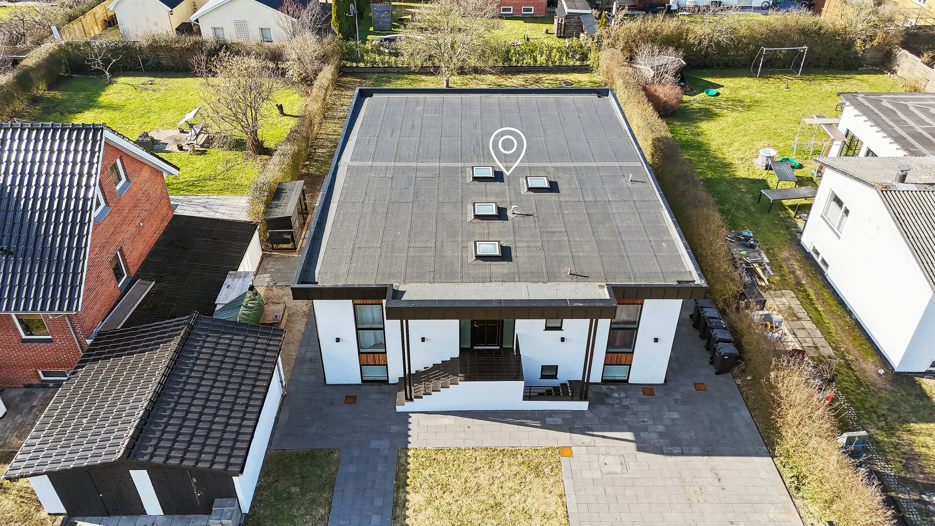 Fremhævet luftfoto billede i fuldskærmstilstand. Billede af Vinkelvænget 11, 2610 Rødovre