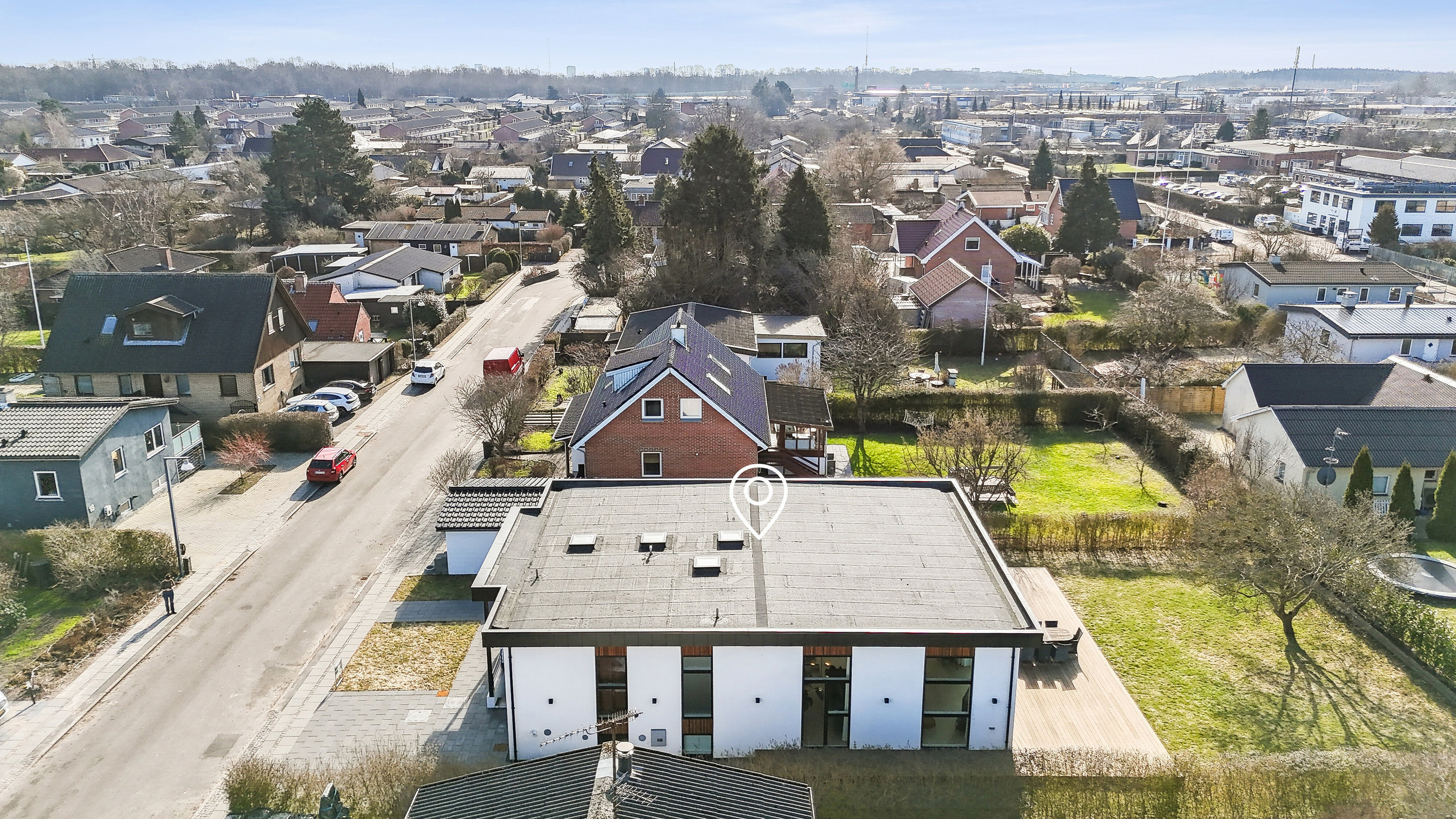 Fremhævet luftfoto billede i fuldskærmstilstand. Billede af Vinkelvænget 11, 2610 Rødovre