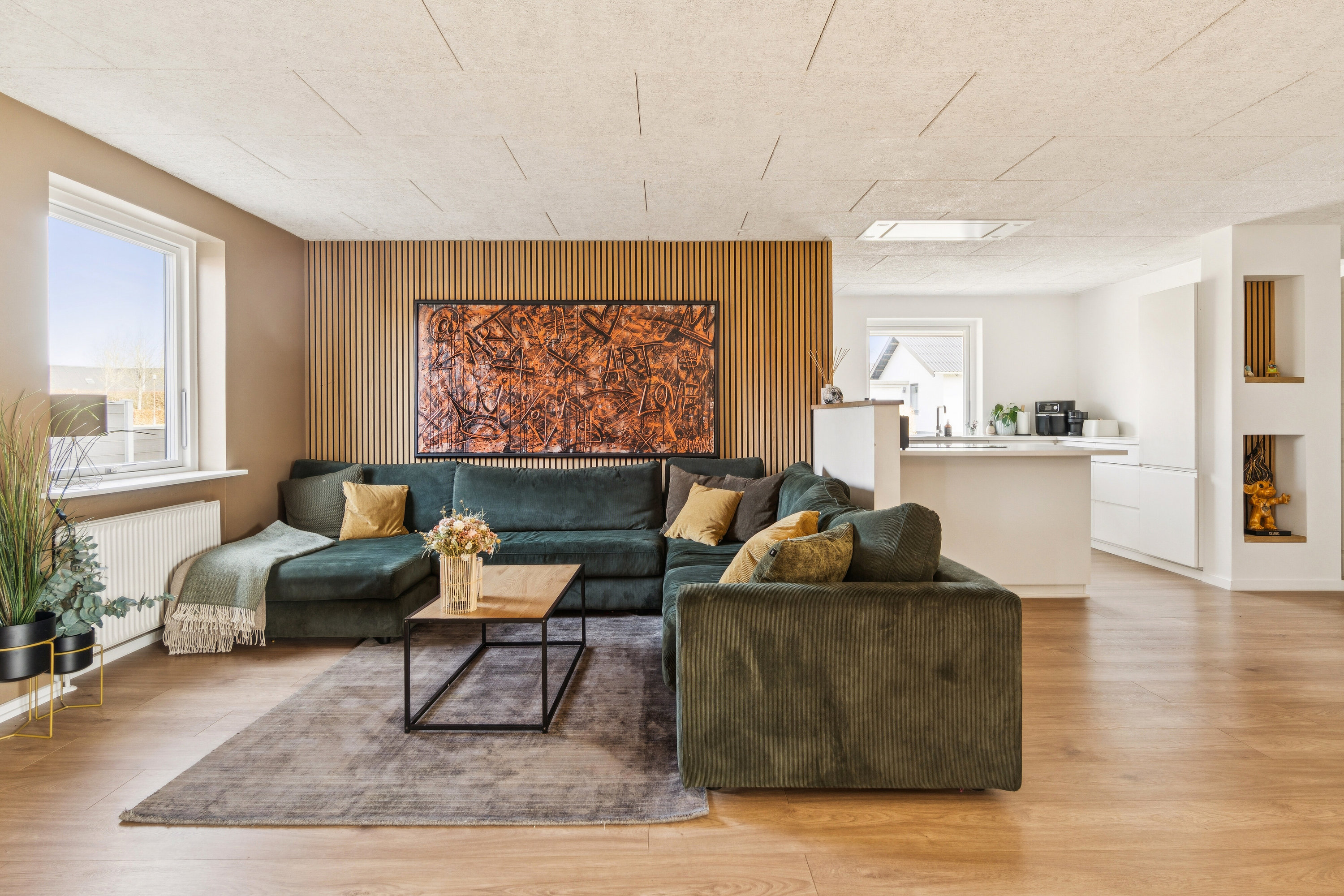 Fremhævet stue billede i fuldskærmstilstand. Billede af Bytoften 99, Tjørring, 7400 Herning