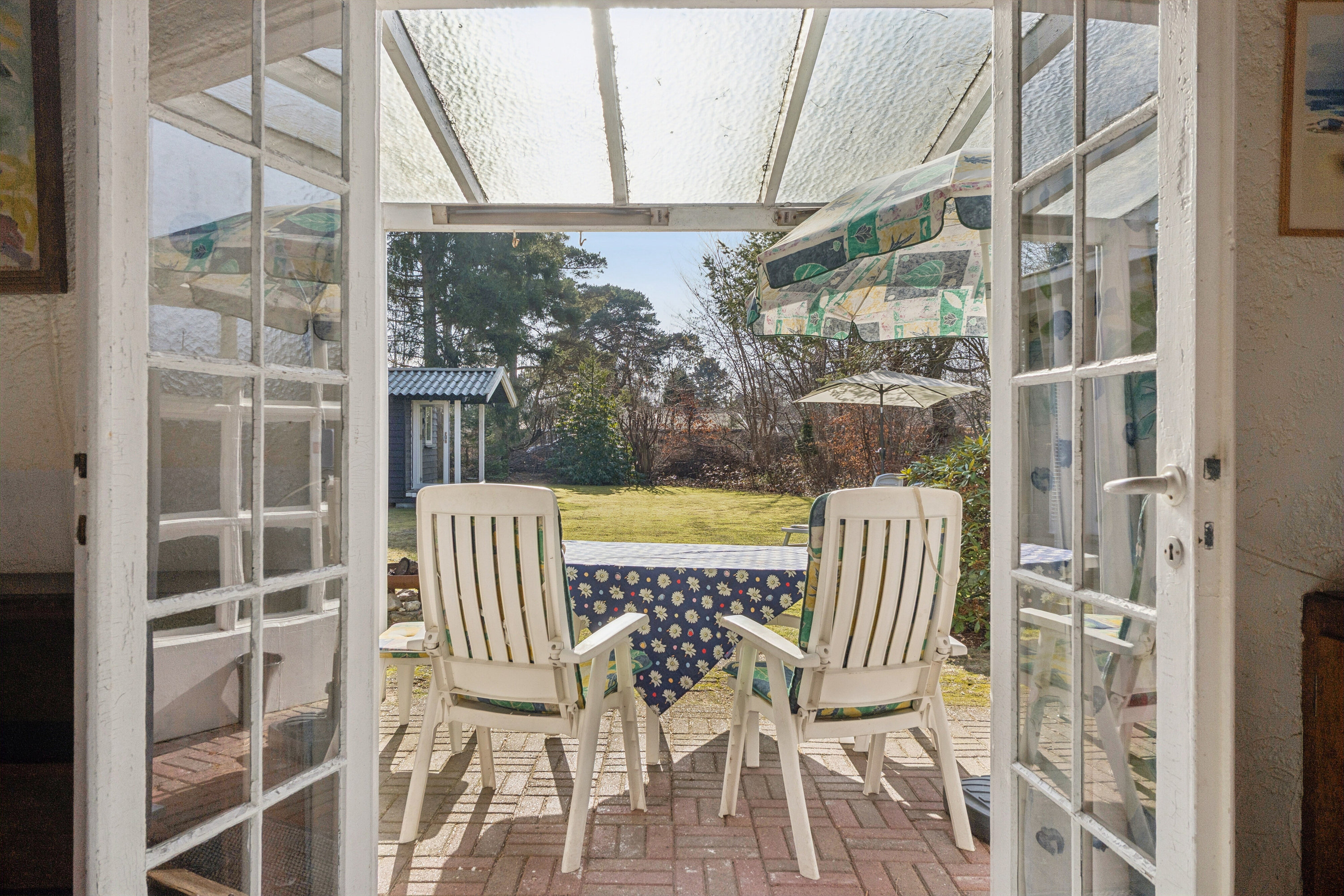 Fremhævet overdækket terrasse billede i fuldskærmstilstand. Billede af Søhusvej 22, 3100 Hornbæk