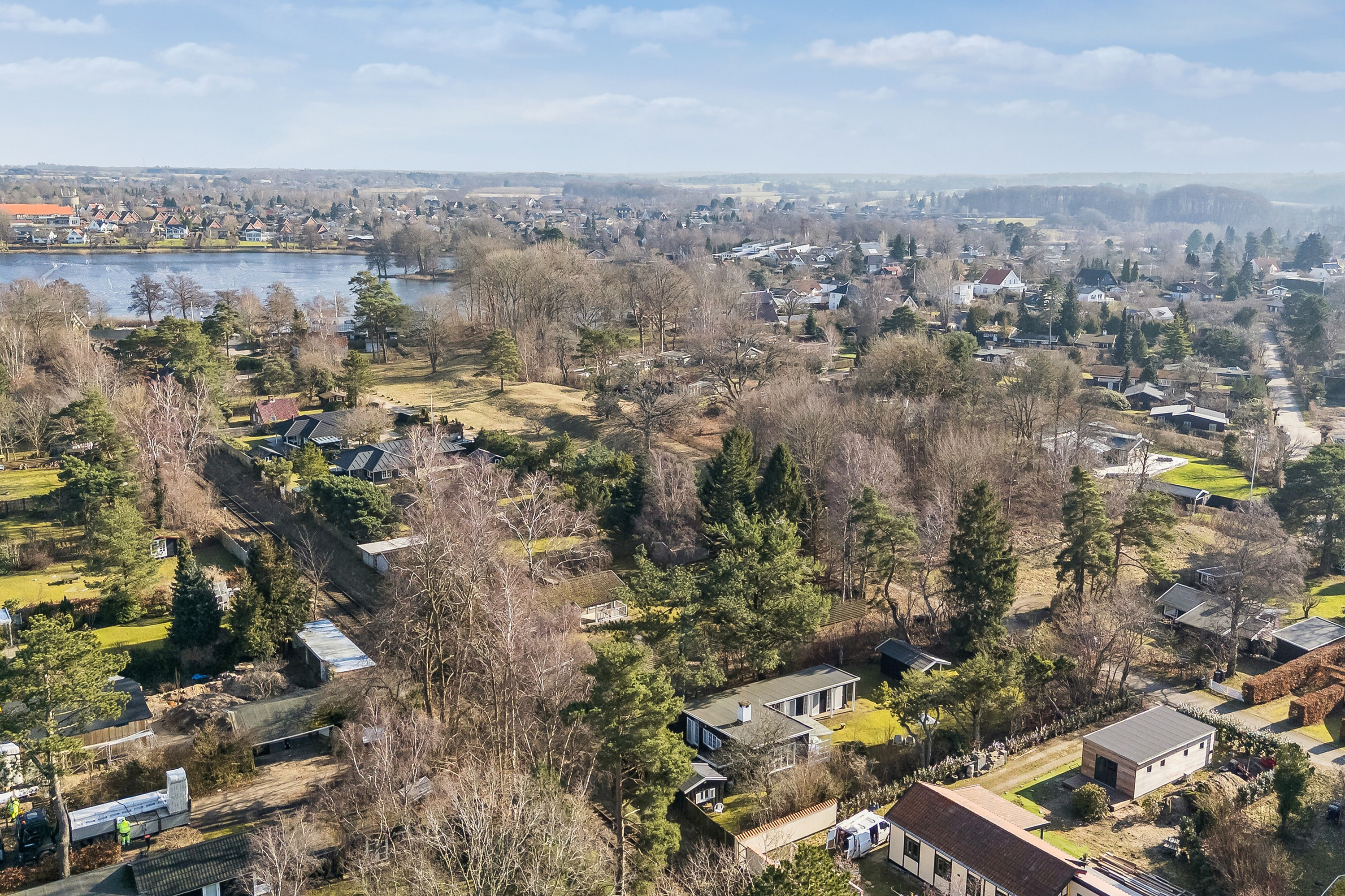 Fremhævet luftfoto billede i fuldskærmstilstand. Billede af Søhusvej 22, 3100 Hornbæk