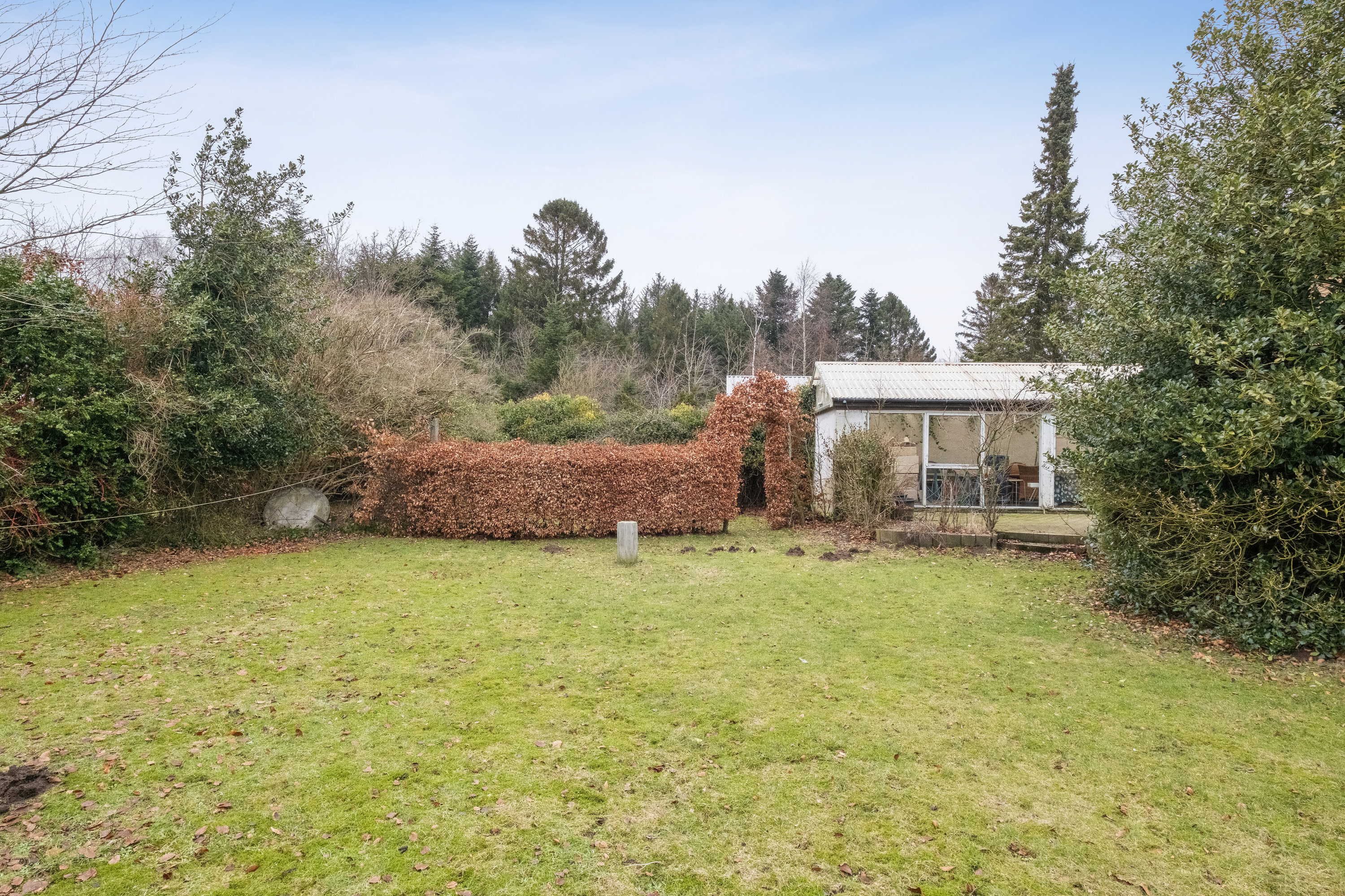 Fremhævet set fra haven billede i fuldskærmstilstand. Billede af Bøgholtvej 3, Sønderskov, 9800 Hjørring
