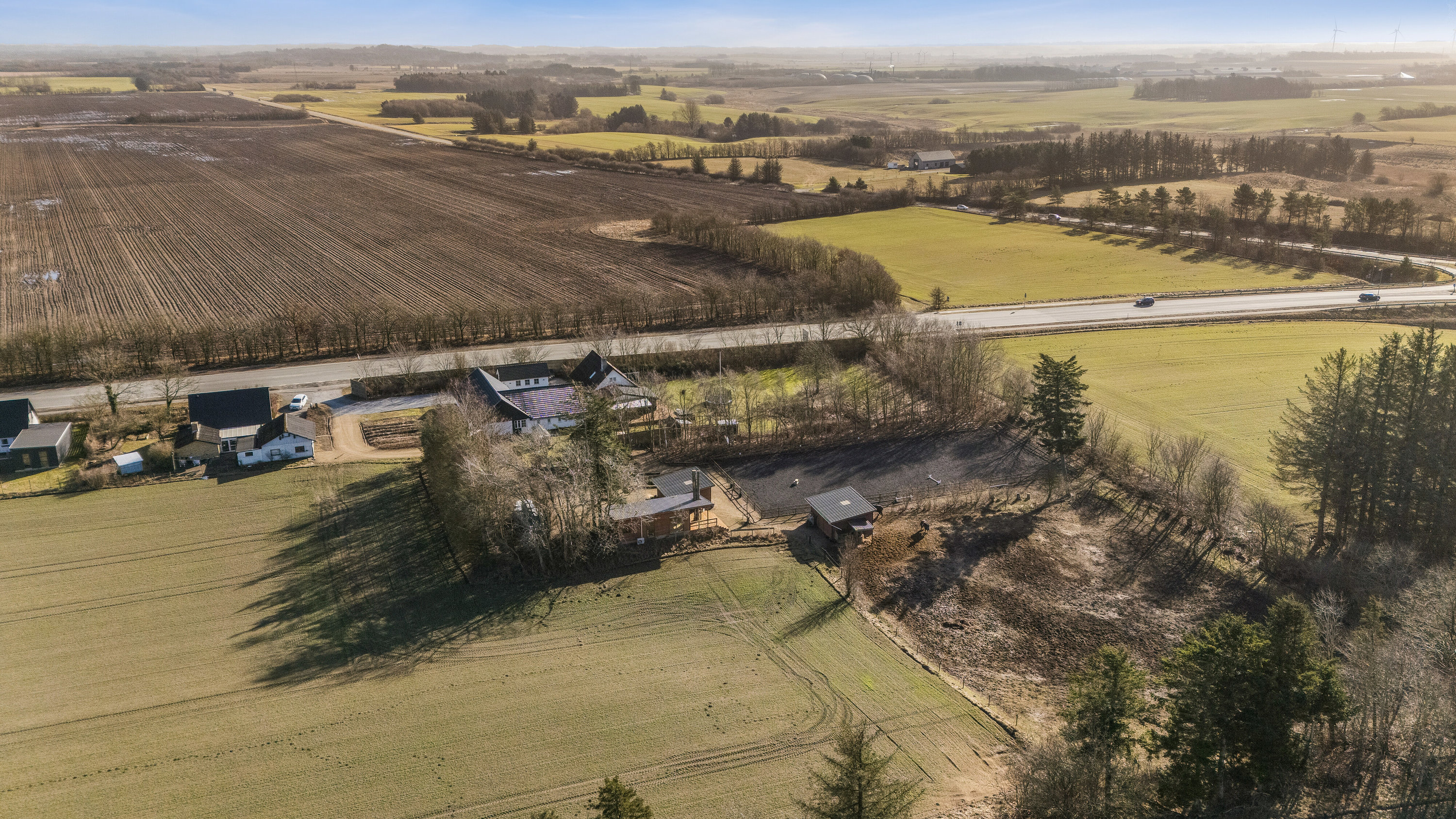 Fremhævet luftfoto billede i fuldskærmstilstand. Billede af Ålborgvej 202, 9800 Hjørring