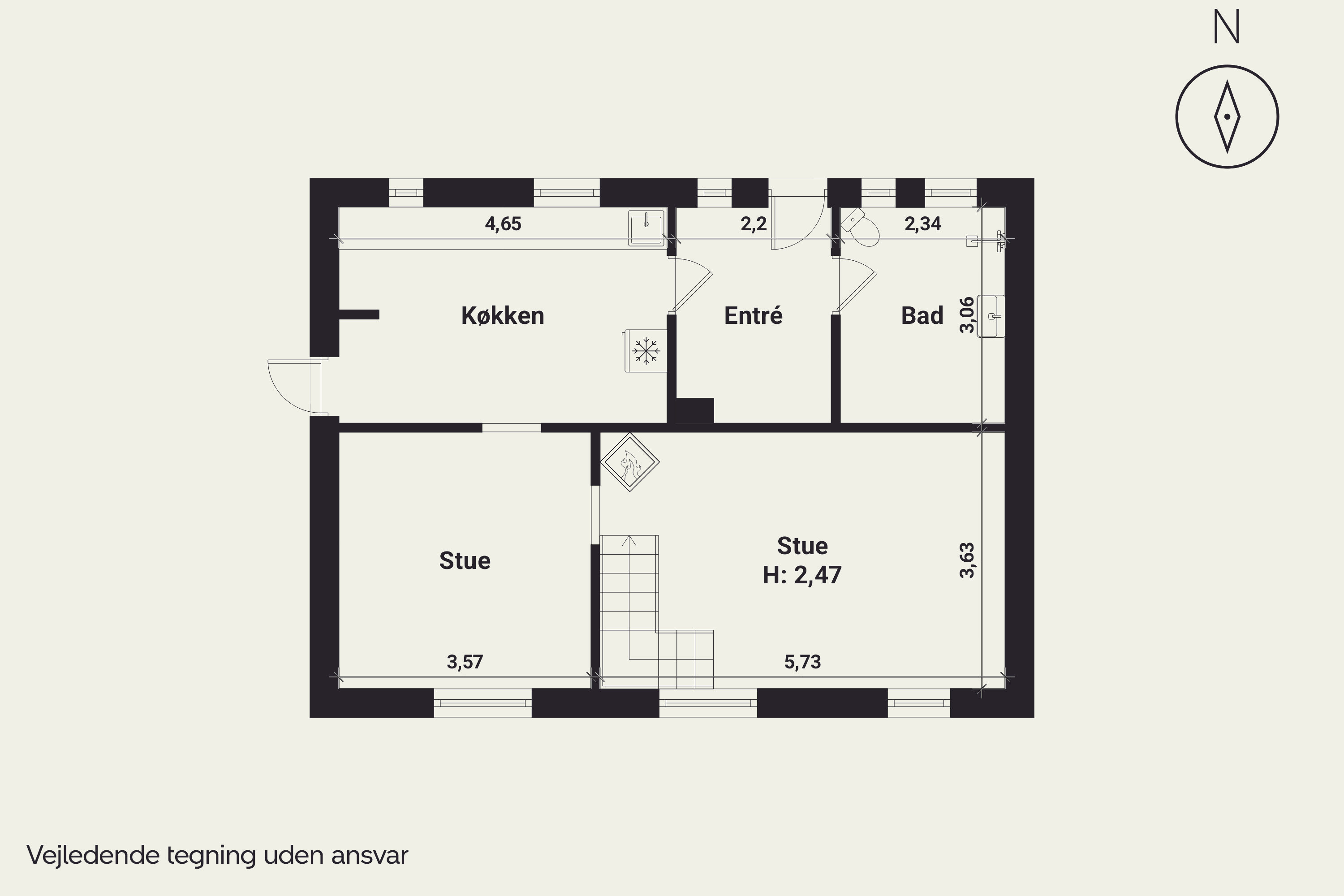 Plantegninger billede af Gedser Landevej 47A, 4873 Væggerløse