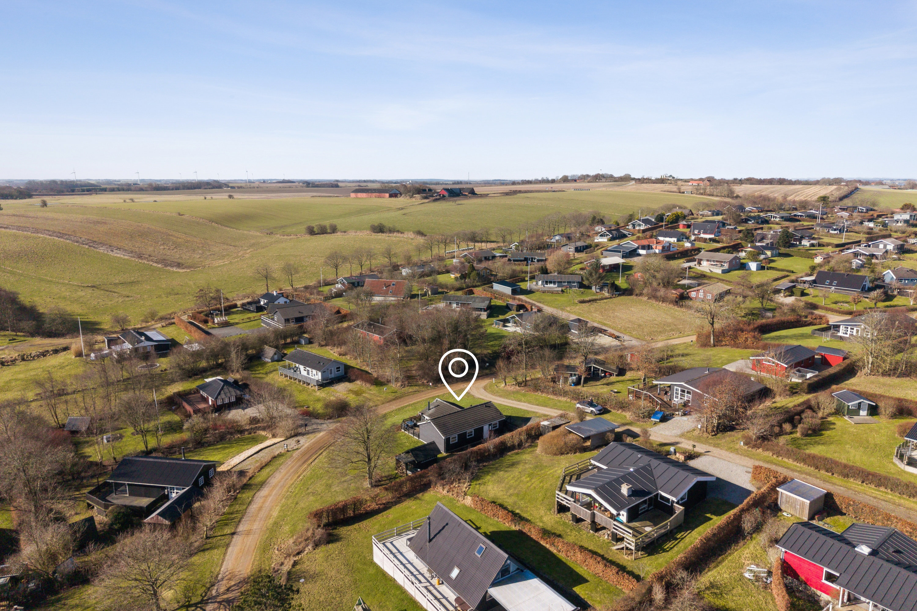 Fremhævet luftfoto billede i fuldskærmstilstand. Billede af Eskovvej 69, Eskov, 7870 Roslev