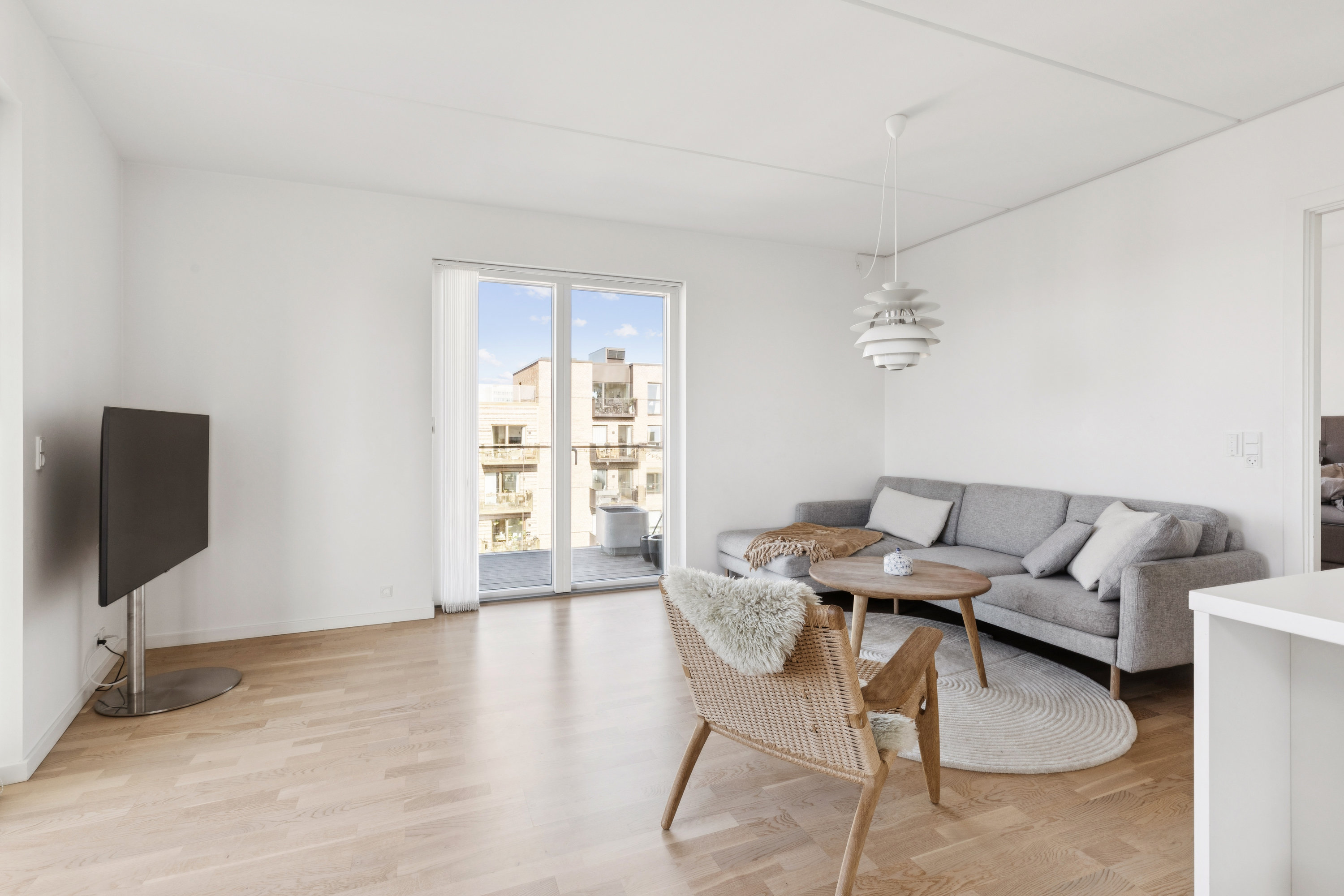 Fremhævet stue billede i fuldskærmstilstand. Billede af Ingrid Marievej 50, 6. tv., 2500 Valby