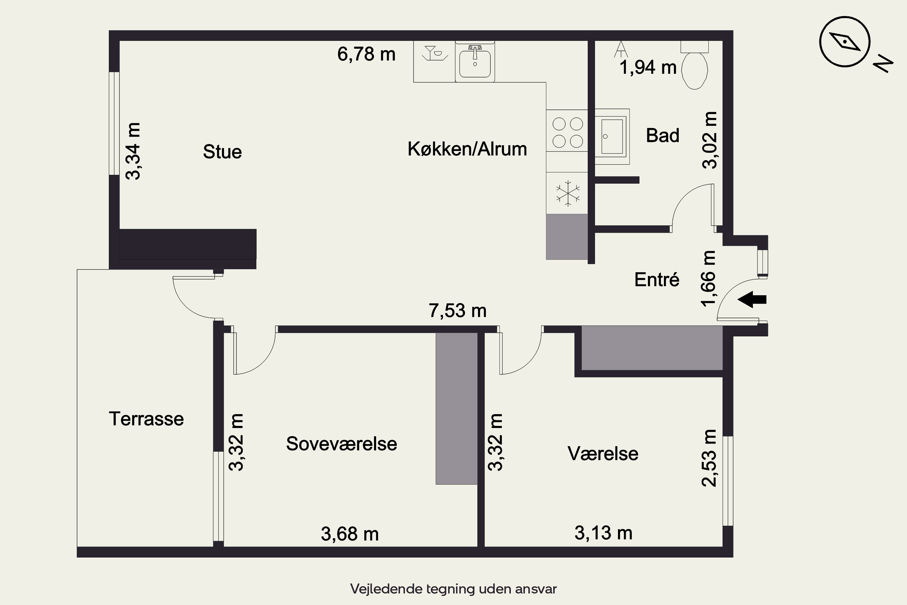 Fremhævet  billede i fuldskærmstilstand. Billede af Kløverparken 2, 2. K., Snejbjerg, 7400 Herning