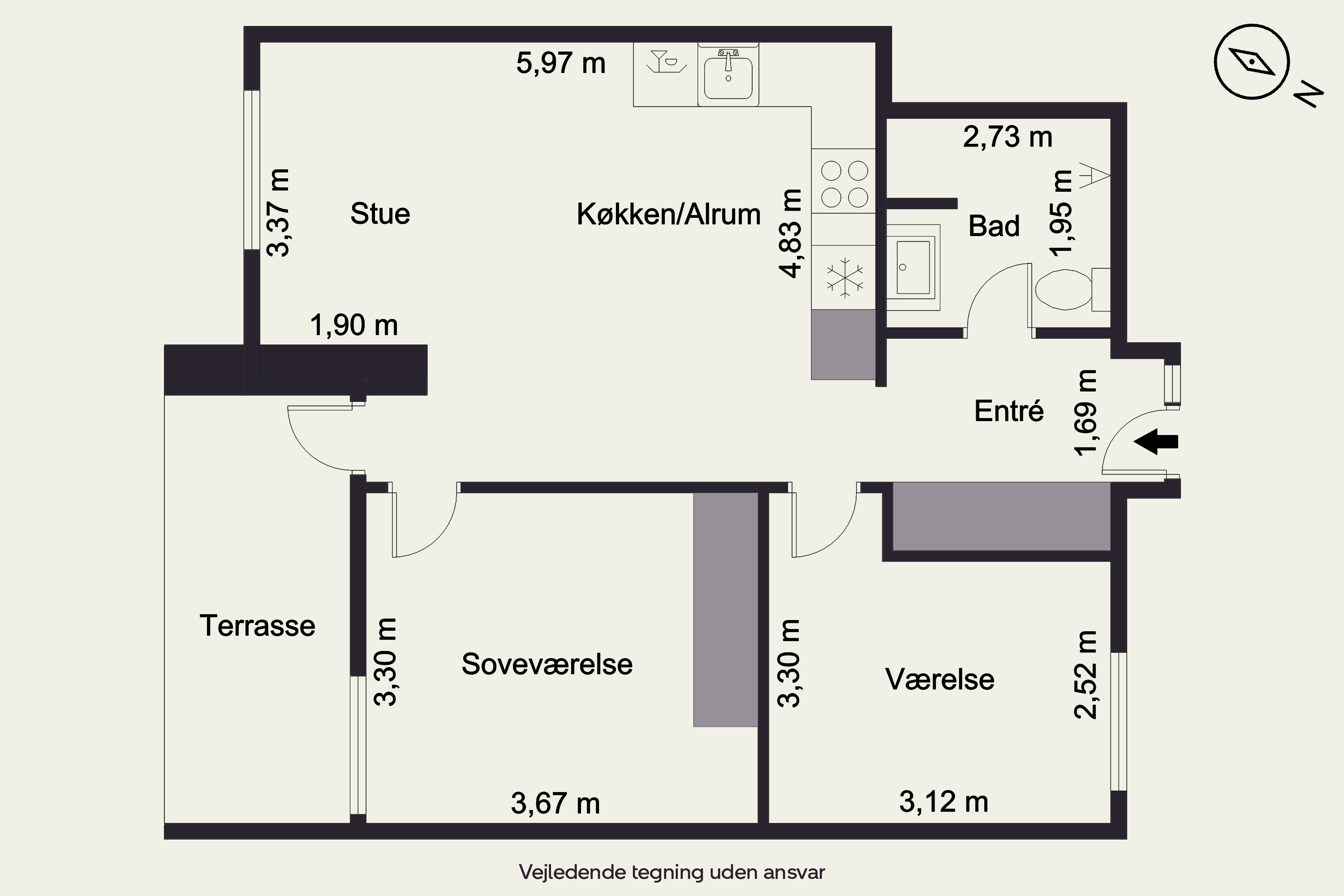 Fremhævet  billede i fuldskærmstilstand. Billede af Kløverparken 2, st.. G., Snejbjerg, 7400 Herning