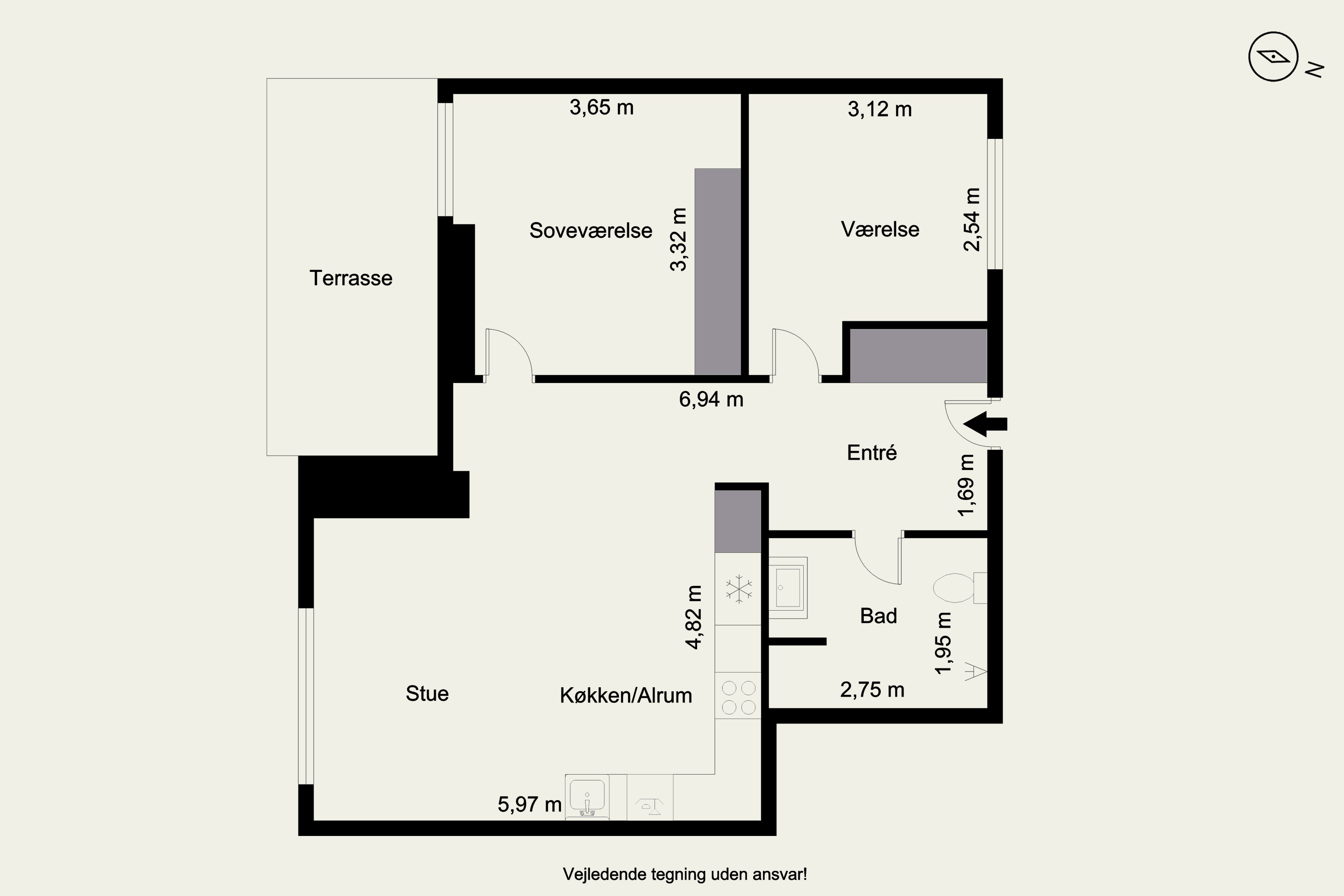 Fremhævet  billede i fuldskærmstilstand. Billede af Kløverparken 2, 1. F., Snejbjerg, 7400 Herning