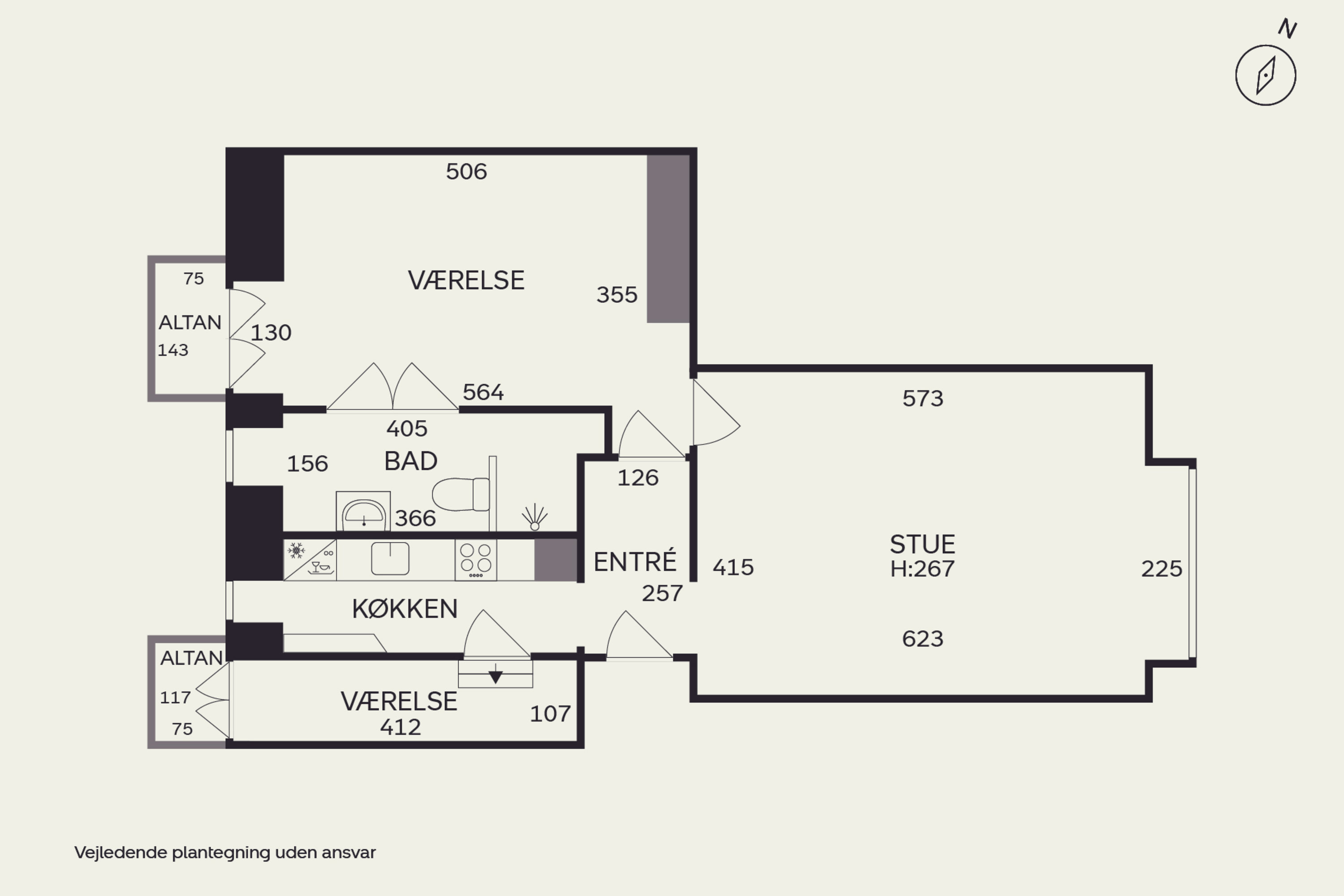 Fremhævet andet billede i fuldskærmstilstand. Billede af Grønningen 7, st.. th., 1270 København K