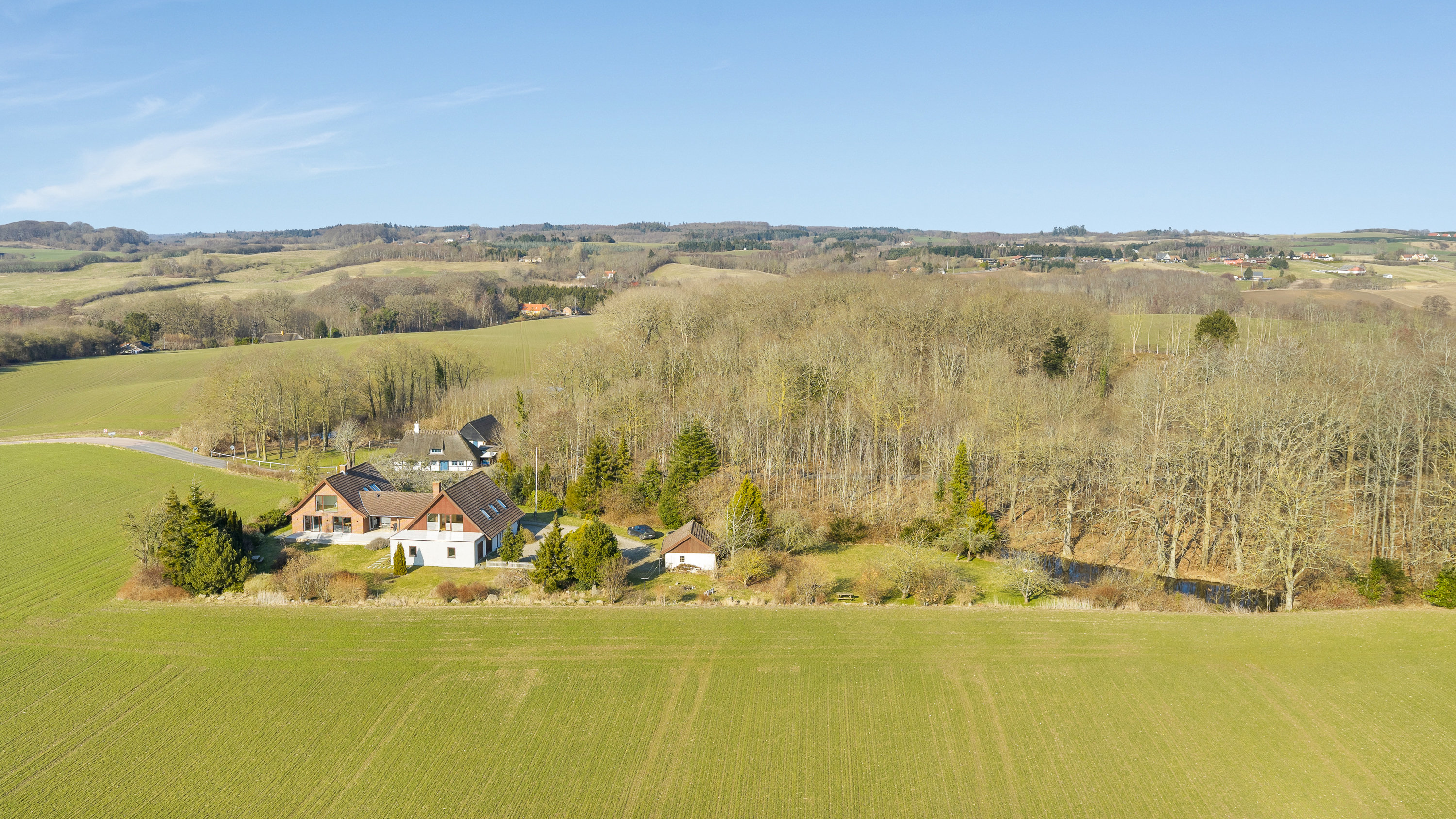 Fremhævet luftfoto billede i fuldskærmstilstand. Billede af Alléskovvej 40, 5600 Faaborg