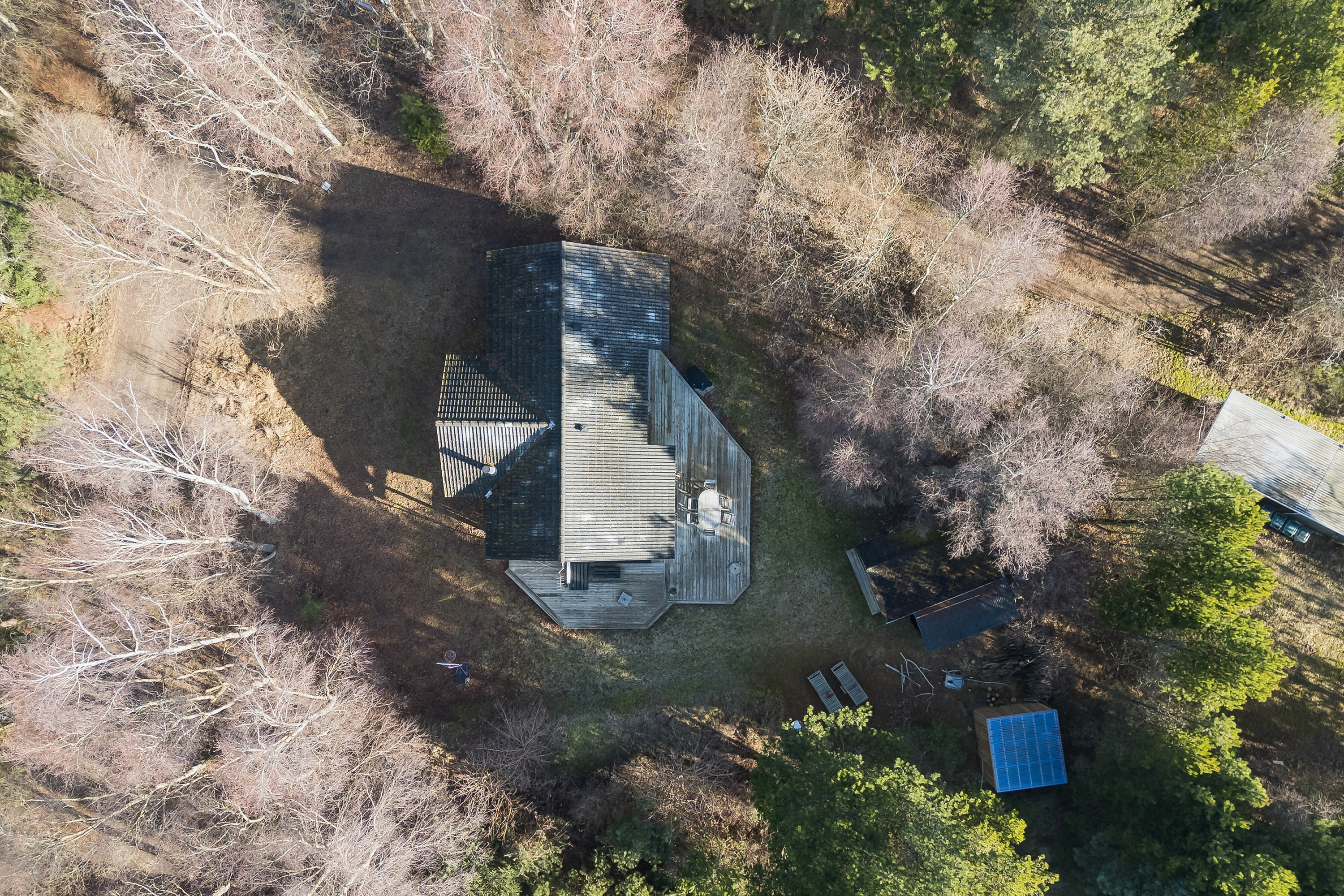 Fremhævet luftfoto billede i fuldskærmstilstand. Billede af Koglevænget 12, Stenstrup, 4573 Højby