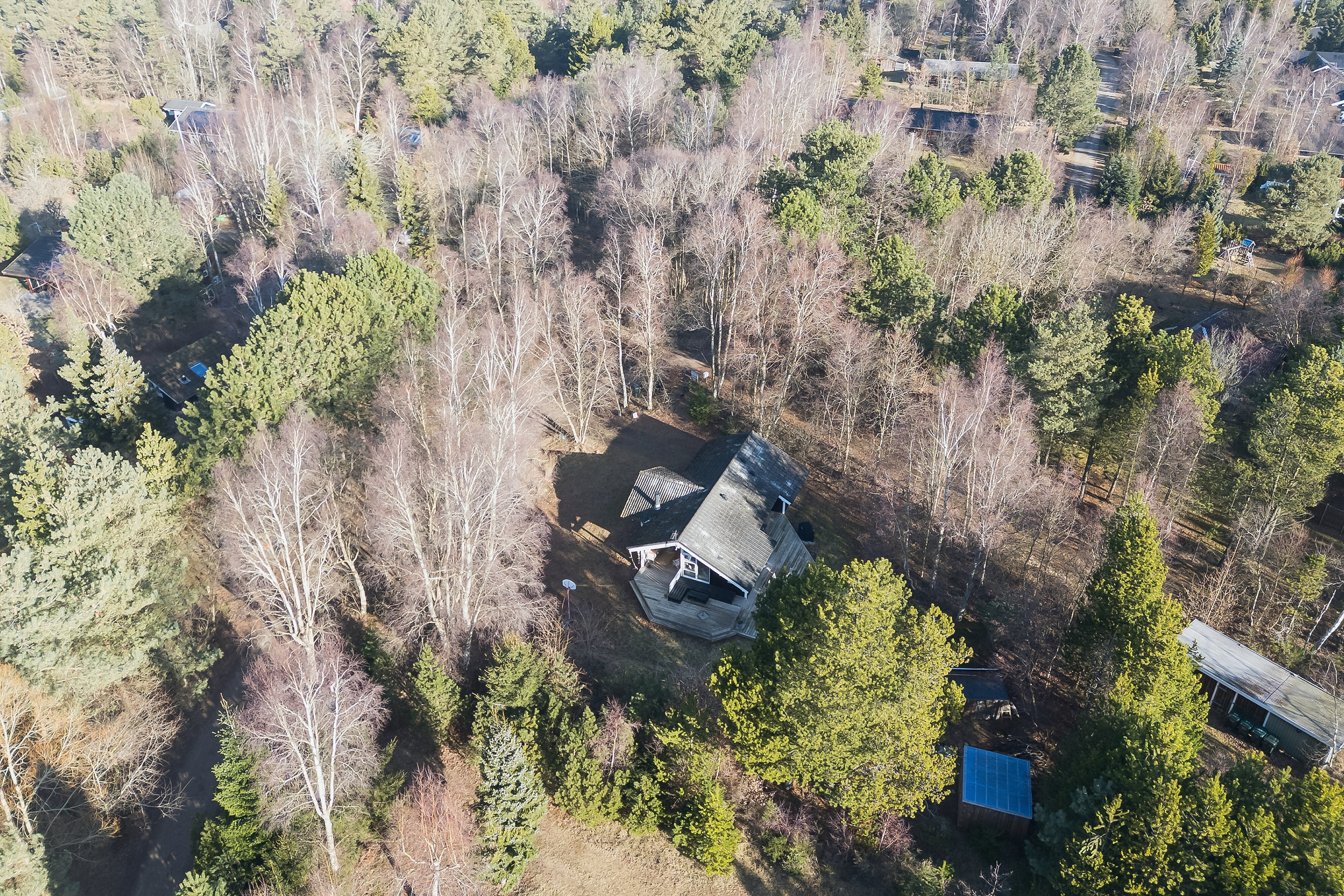 Fremhævet luftfoto billede i fuldskærmstilstand. Billede af Koglevænget 12, Stenstrup, 4573 Højby