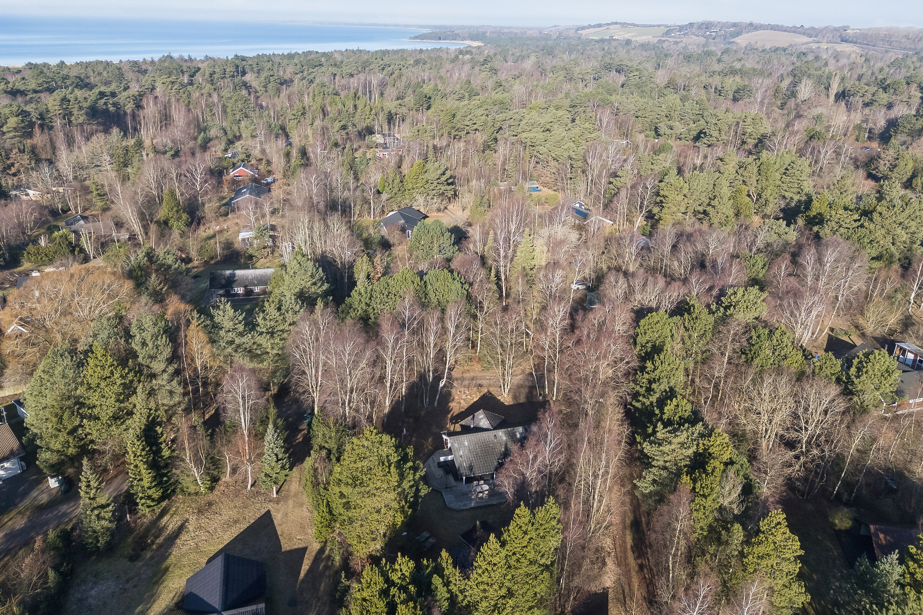 Fremhævet luftfoto billede i fuldskærmstilstand. Billede af Koglevænget 12, Stenstrup, 4573 Højby