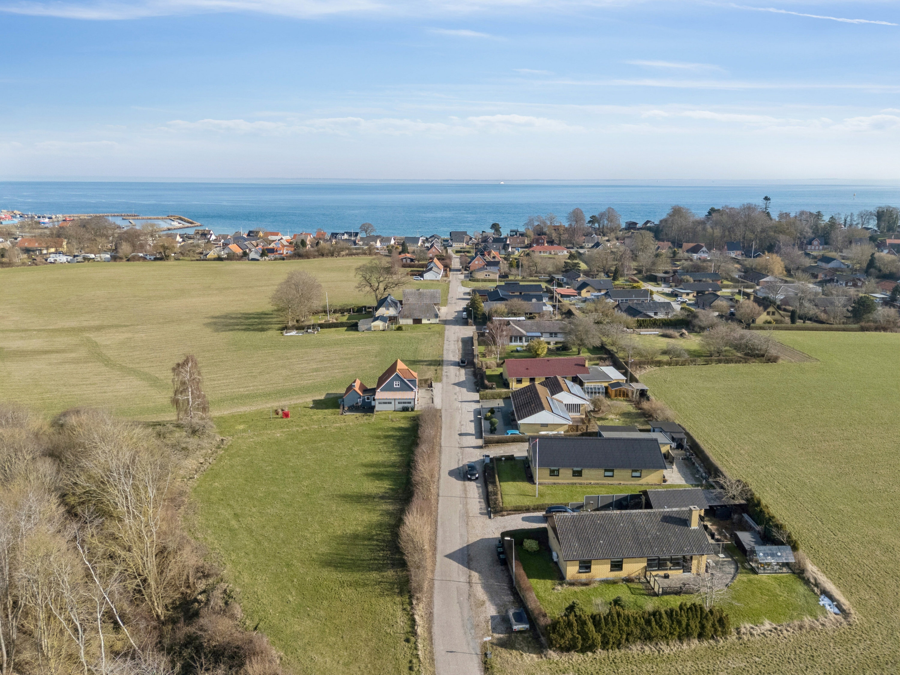 Fremhævet luftfoto billede i fuldskærmstilstand. Billede af Pederstrupvej 16L, Spodsbjerg, 5900 Rudkøbing