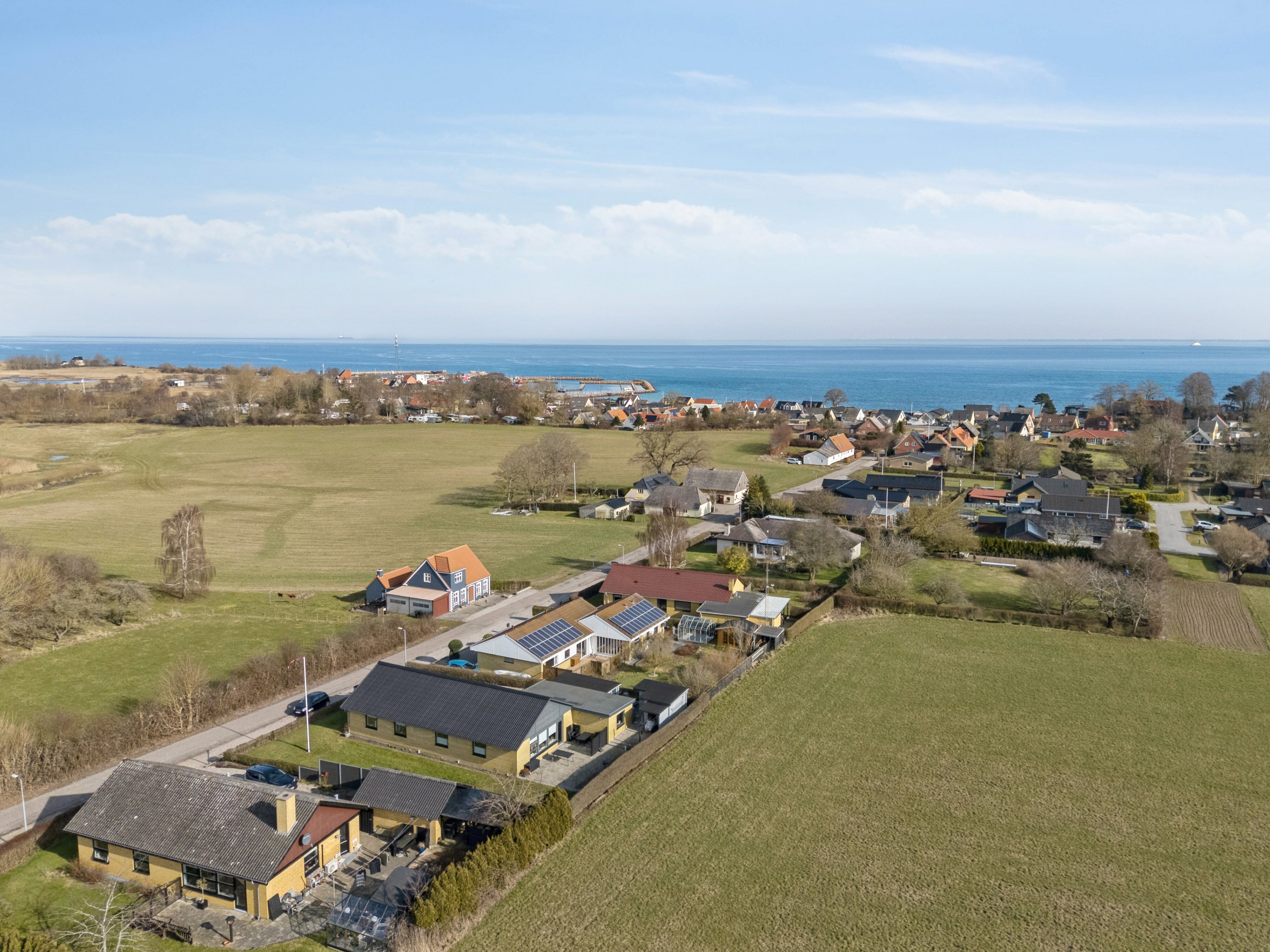 Fremhævet luftfoto billede i fuldskærmstilstand. Billede af Pederstrupvej 16L, Spodsbjerg, 5900 Rudkøbing