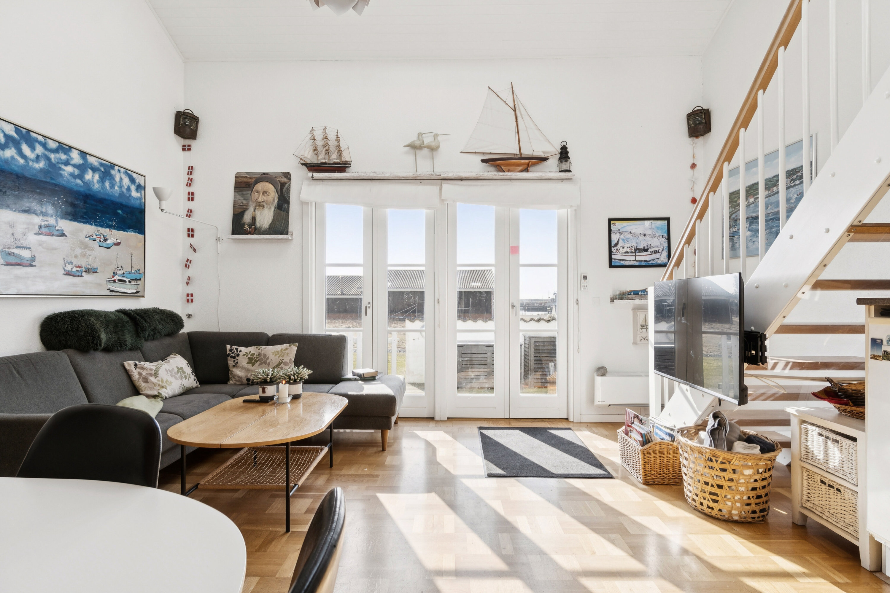 Fremhævet stue billede i fuldskærmstilstand. Billede af Agger Havn Feriecenter 9, Agger, 7770 Vestervig