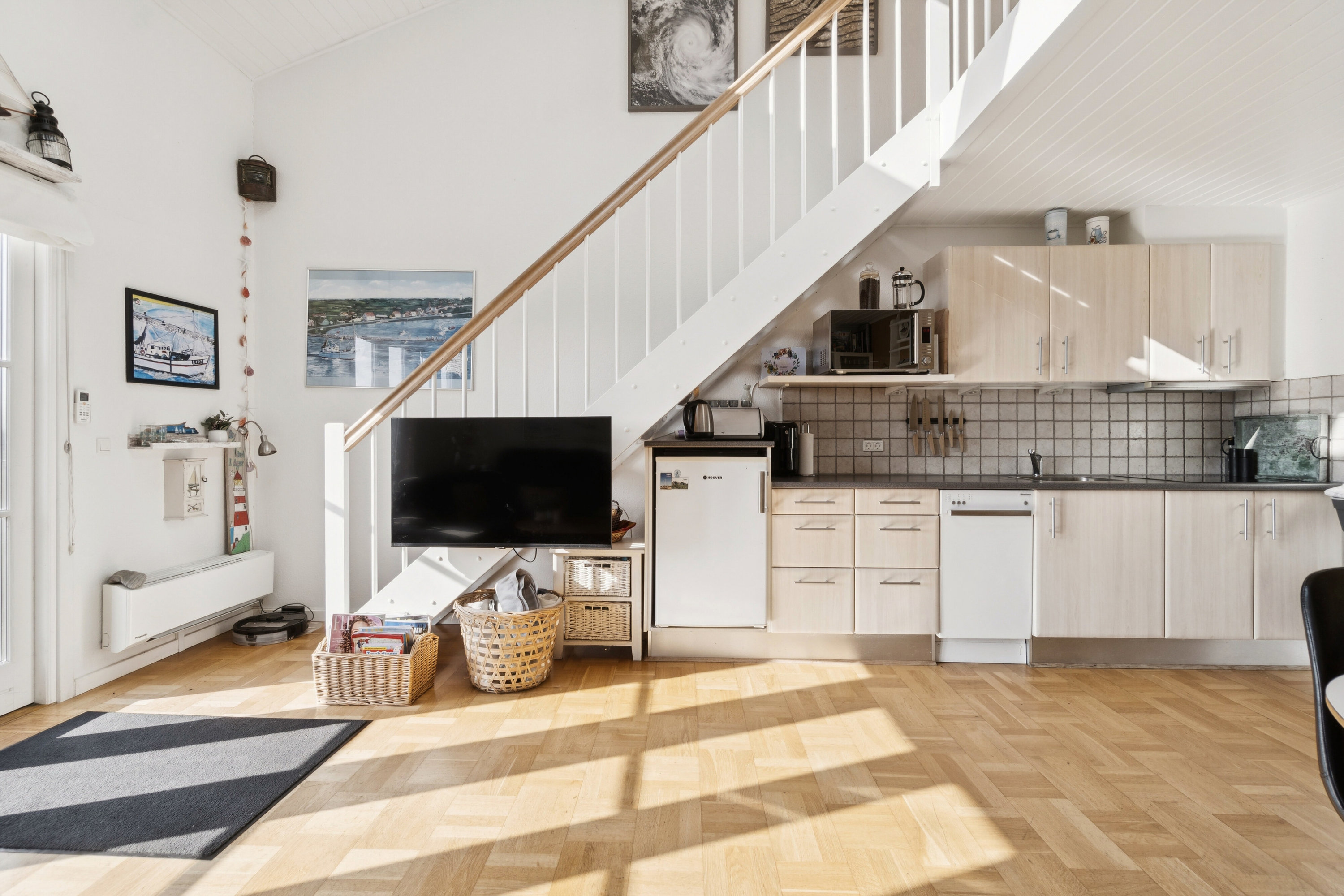 Fremhævet stue billede i fuldskærmstilstand. Billede af Agger Havn Feriecenter 9, Agger, 7770 Vestervig