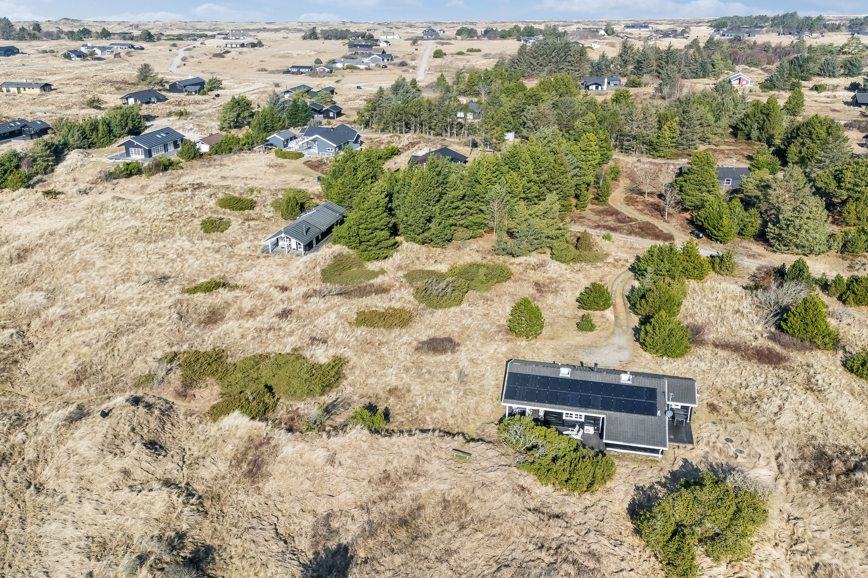 Fremhævet luftfoto billede i fuldskærmstilstand. Billede af Fasanvej 5, Tversted, 9881 Bindslev