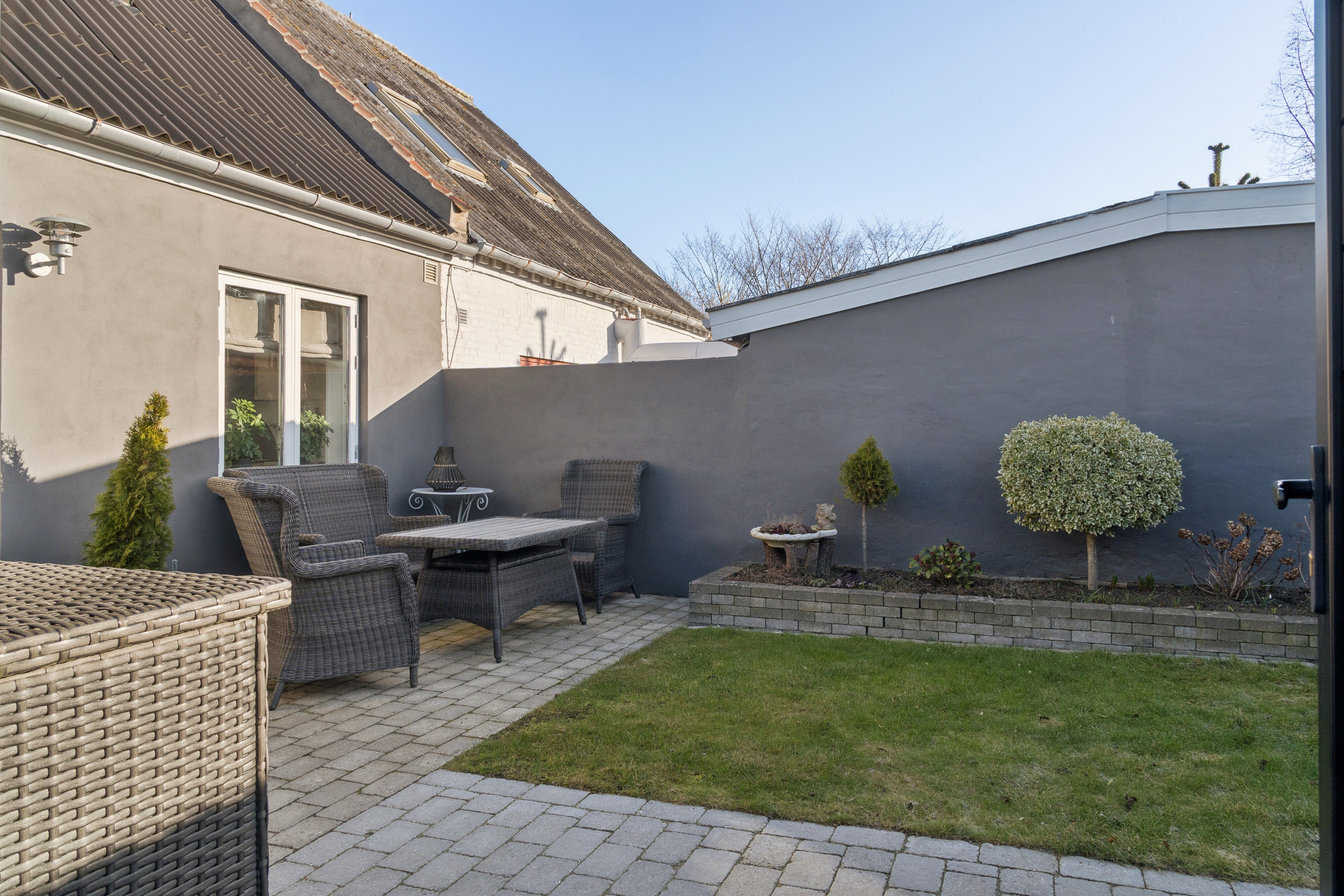 Fremhævet baghave billede i fuldskærmstilstand. Billede af Margrethevej 15B, 4400 Kalundborg