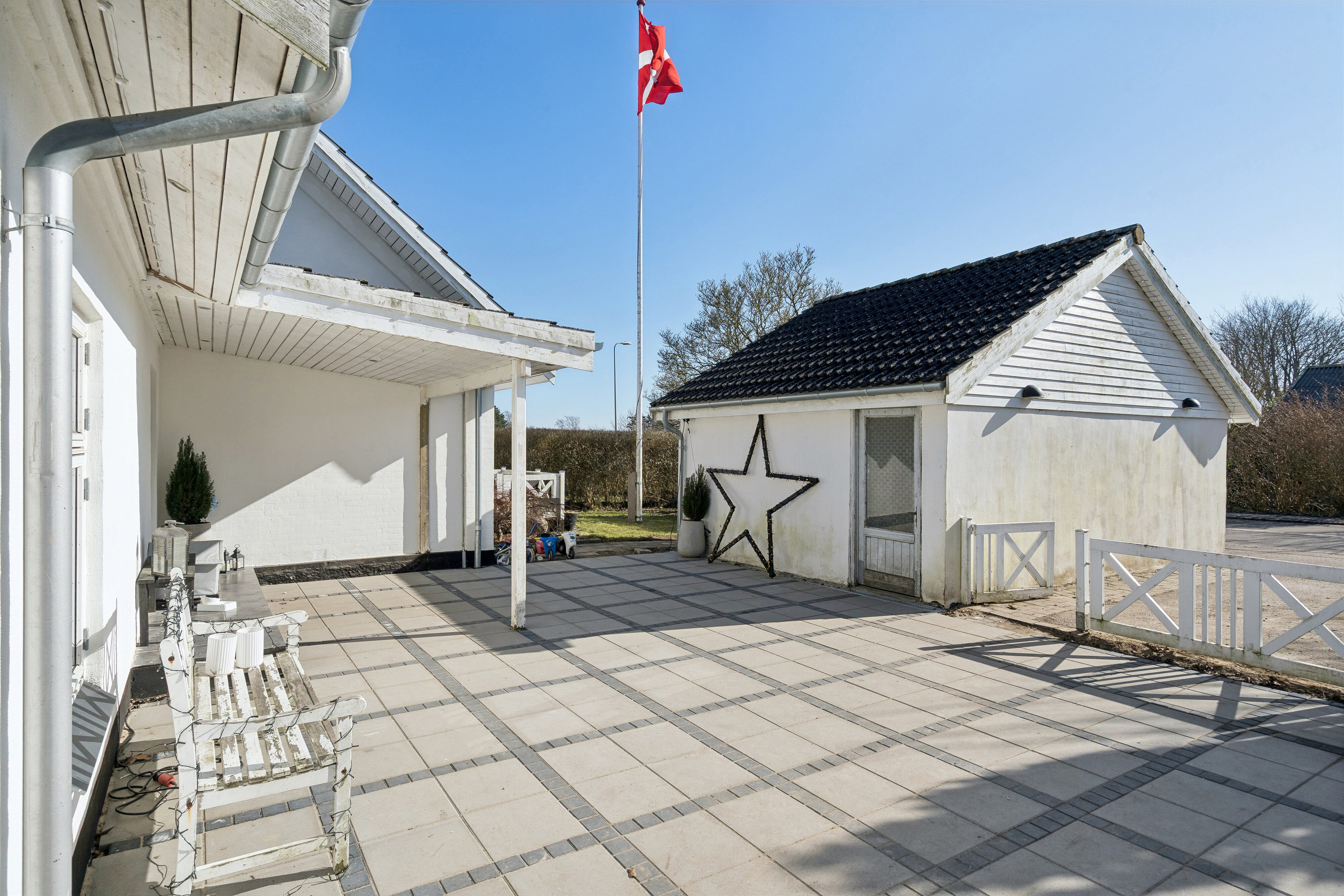 Fremhævet baghave billede i fuldskærmstilstand. Billede af Brøderupvej 4, Brøderup, 4733 Tappernøje