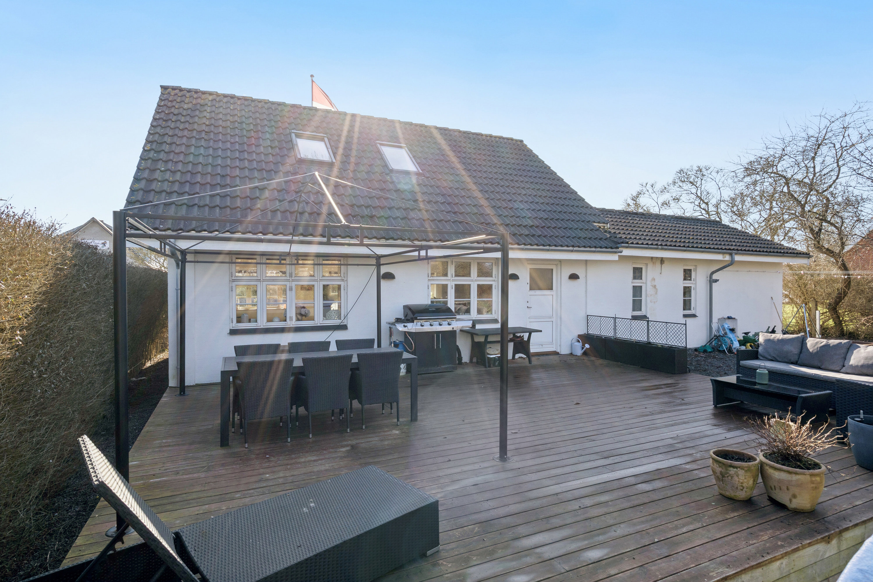 Fremhævet baghave billede i fuldskærmstilstand. Billede af Brøderupvej 4, Brøderup, 4733 Tappernøje