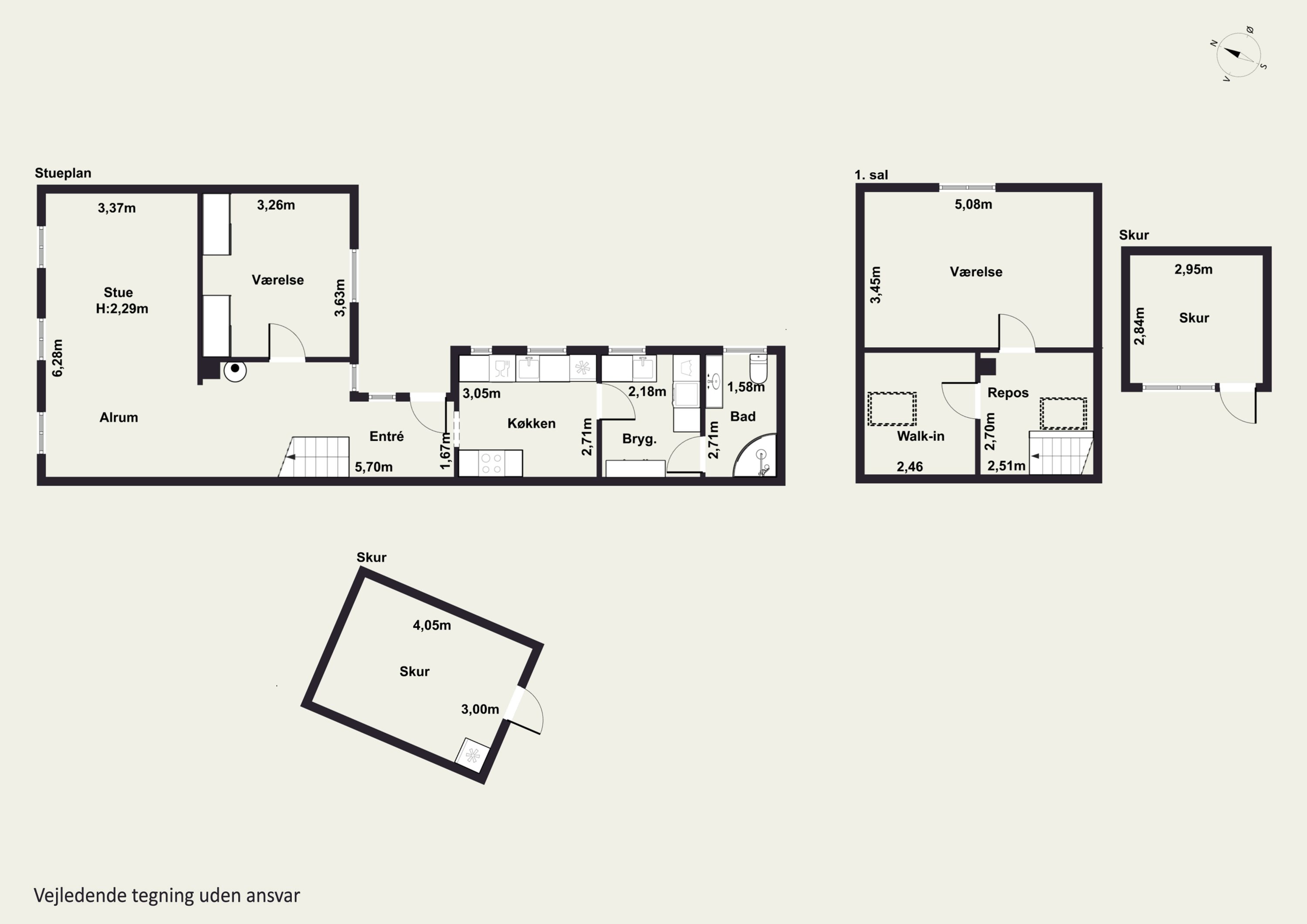 Plantegninger billede af Søndergade 14, Klemensker, 3782 Klemensker