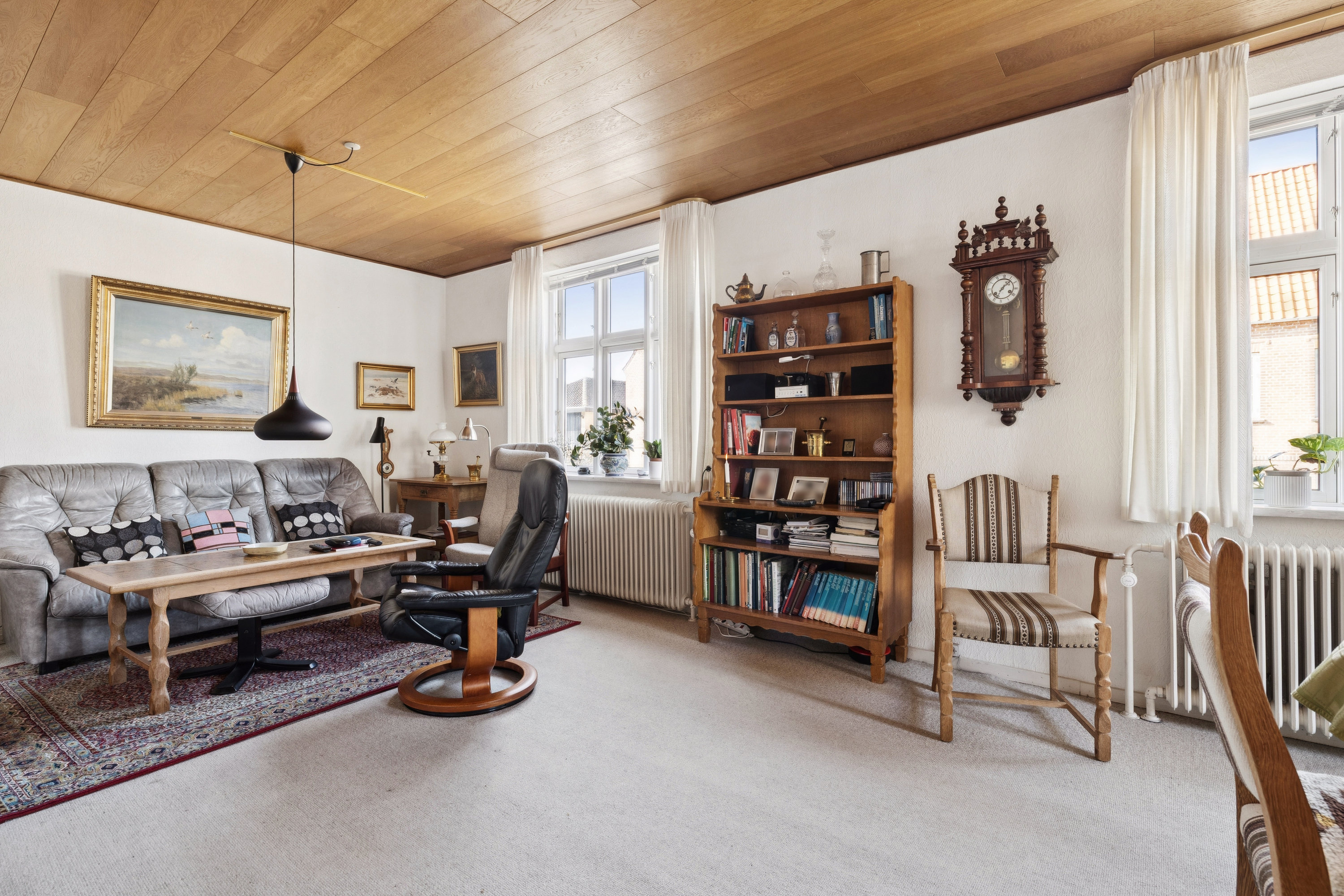 Fremhævet stue billede i fuldskærmstilstand. Billede af Vibevej 14, 8660 Skanderborg