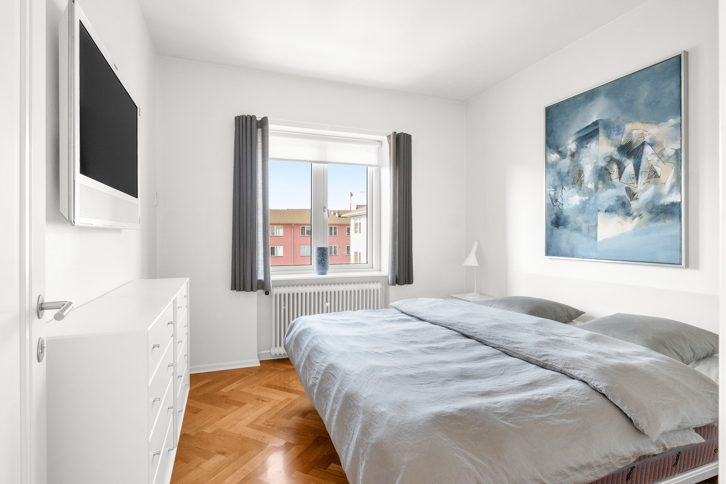 Fremhævet soveværelse billede i fuldskærmstilstand. Billede af Strandparken 25, 2. th., 8000 Aarhus C