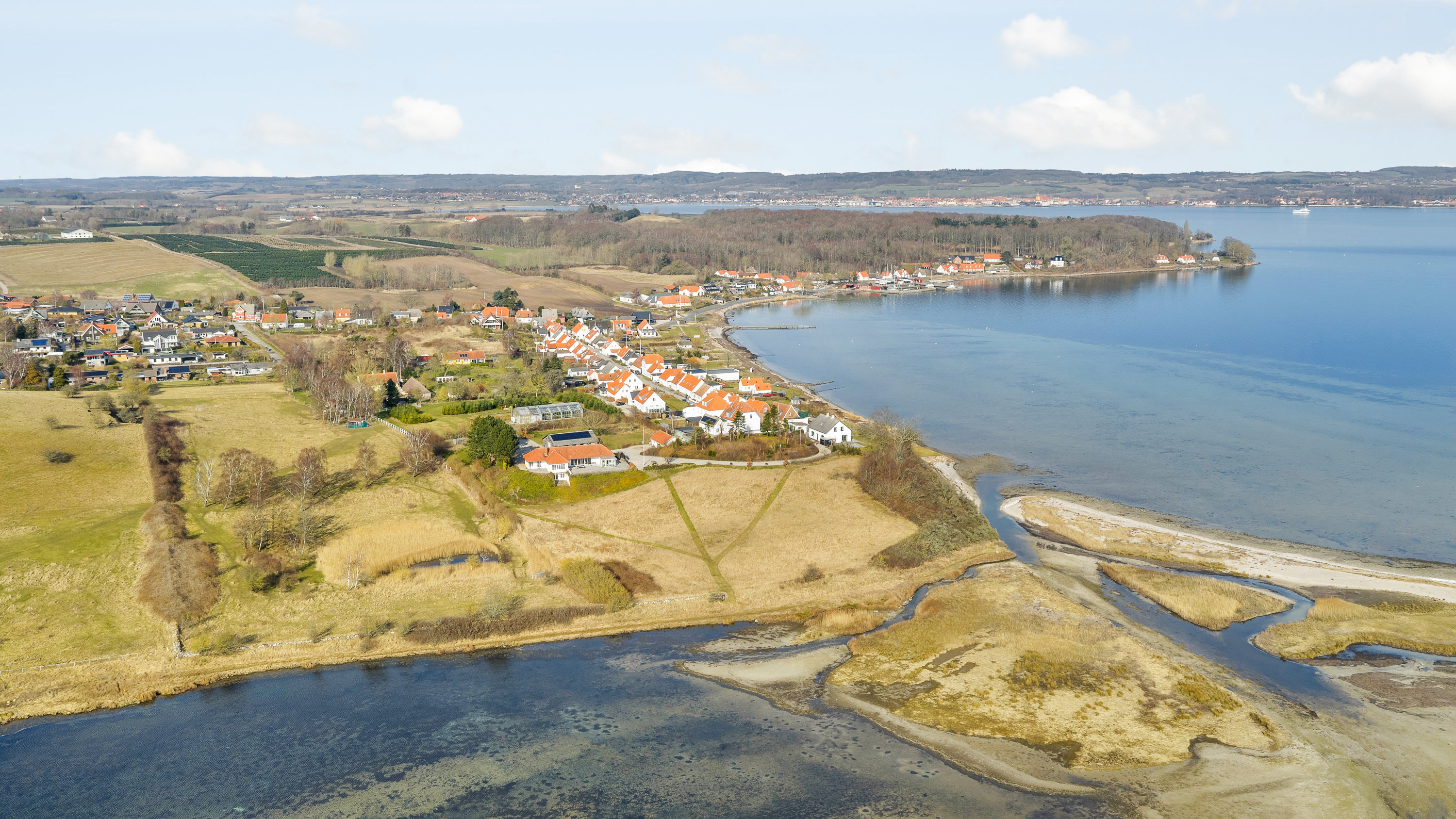 Fremhævet luftfoto billede i fuldskærmstilstand. Billede af Fiskervænget 26, Dyreborg, 5600 Faaborg