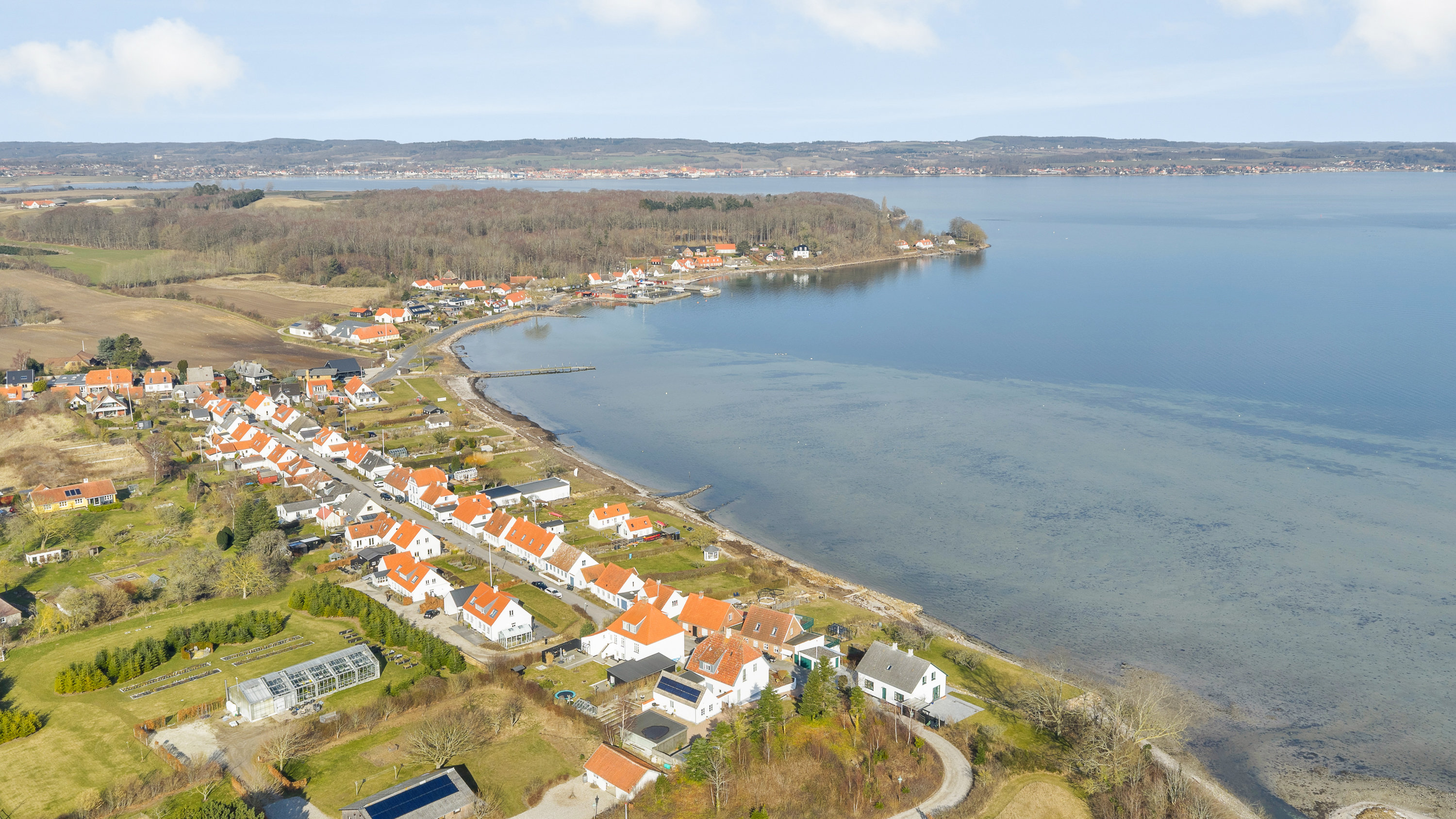 Fremhævet luftfoto billede i fuldskærmstilstand. Billede af Fiskervænget 26, Dyreborg, 5600 Faaborg