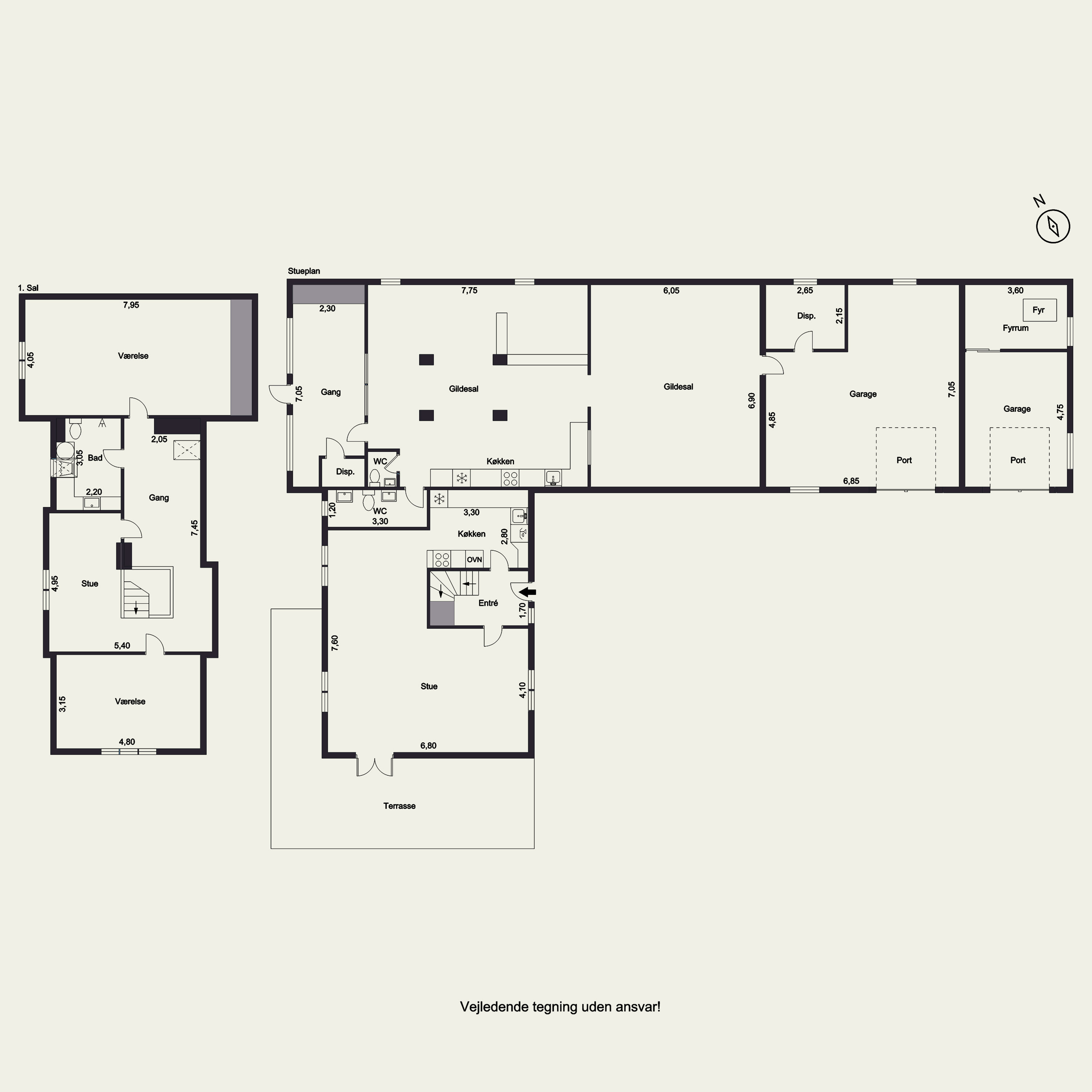 Plantegninger billede af Rosenbakken 2A, Kulhuse, 3630 Jægerspris
