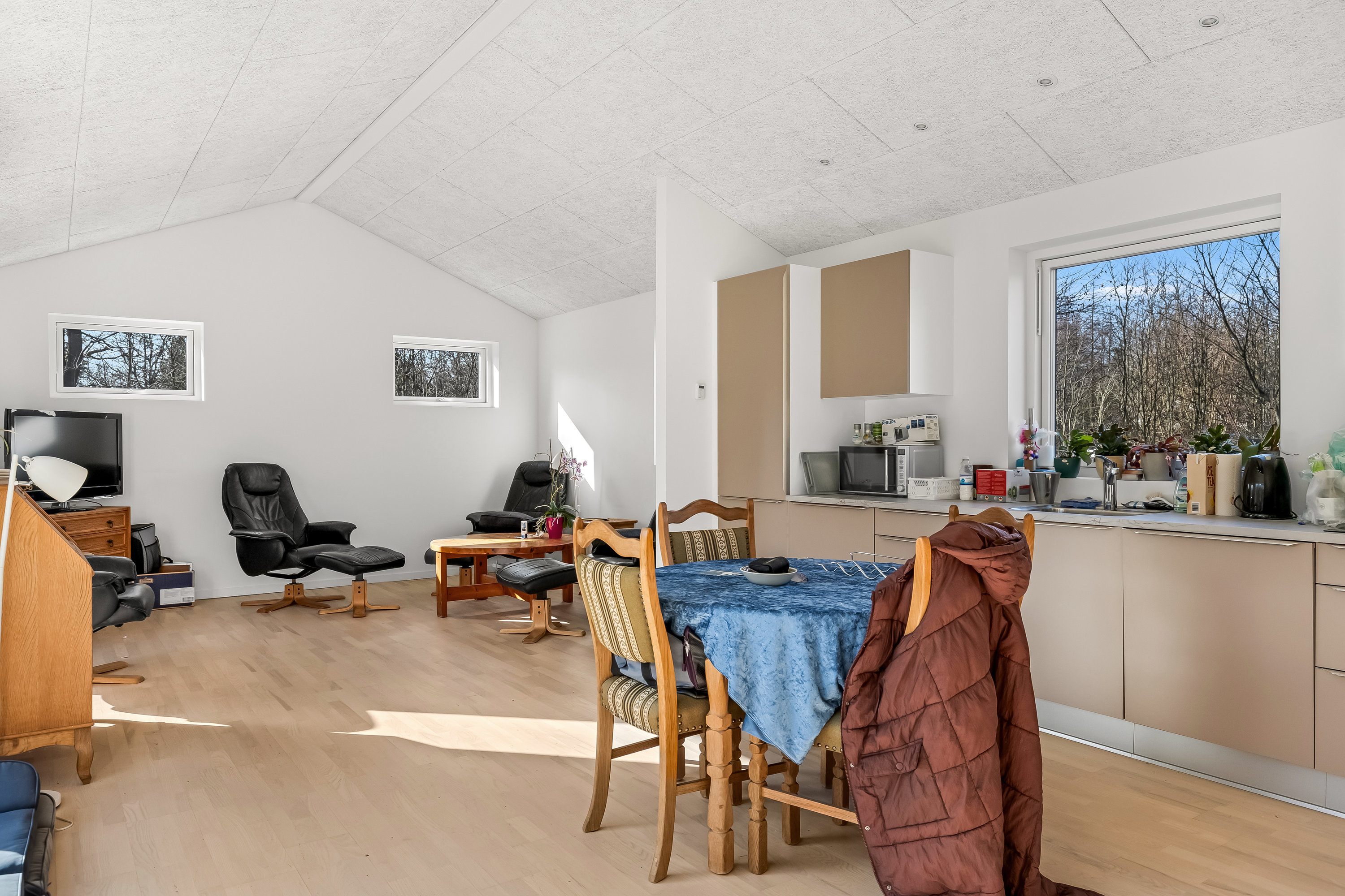 Fremhævet stue billede i fuldskærmstilstand. Billede af Pionerskoven 10, Arrild, 6520 Toftlund